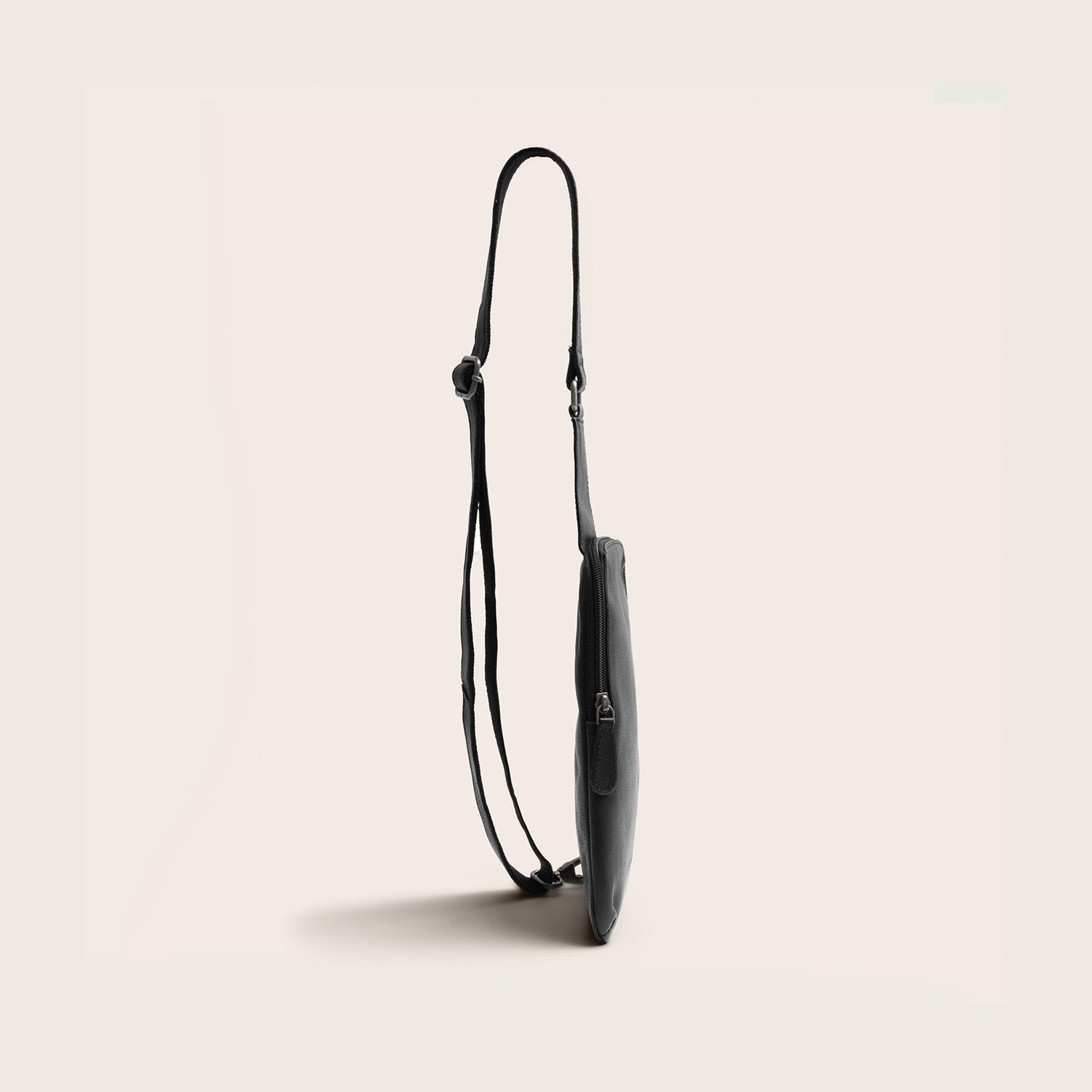 Leren Sling Bag Zwart Isley