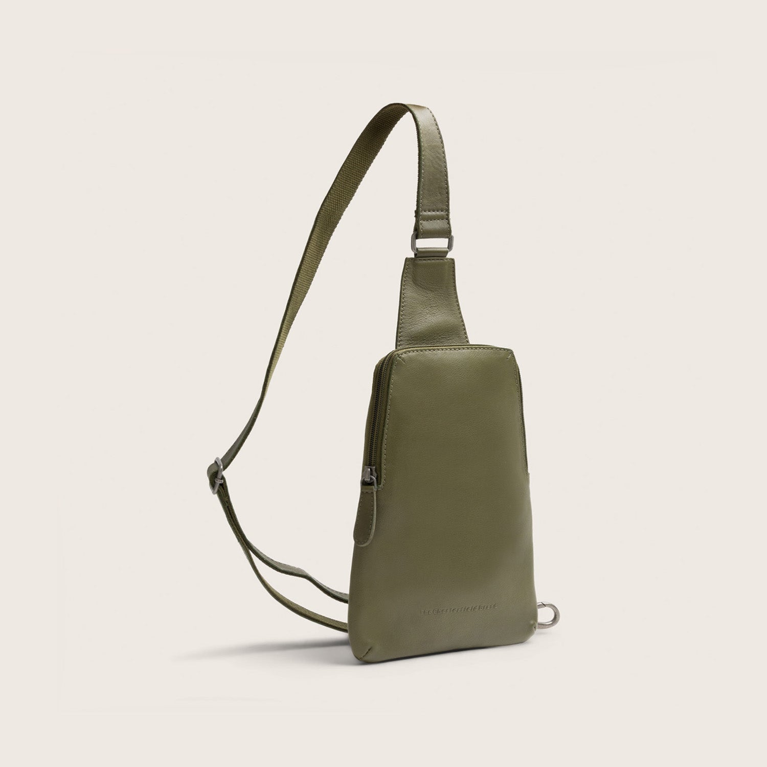 Leren Sling Bag Olijfgroen Isley
