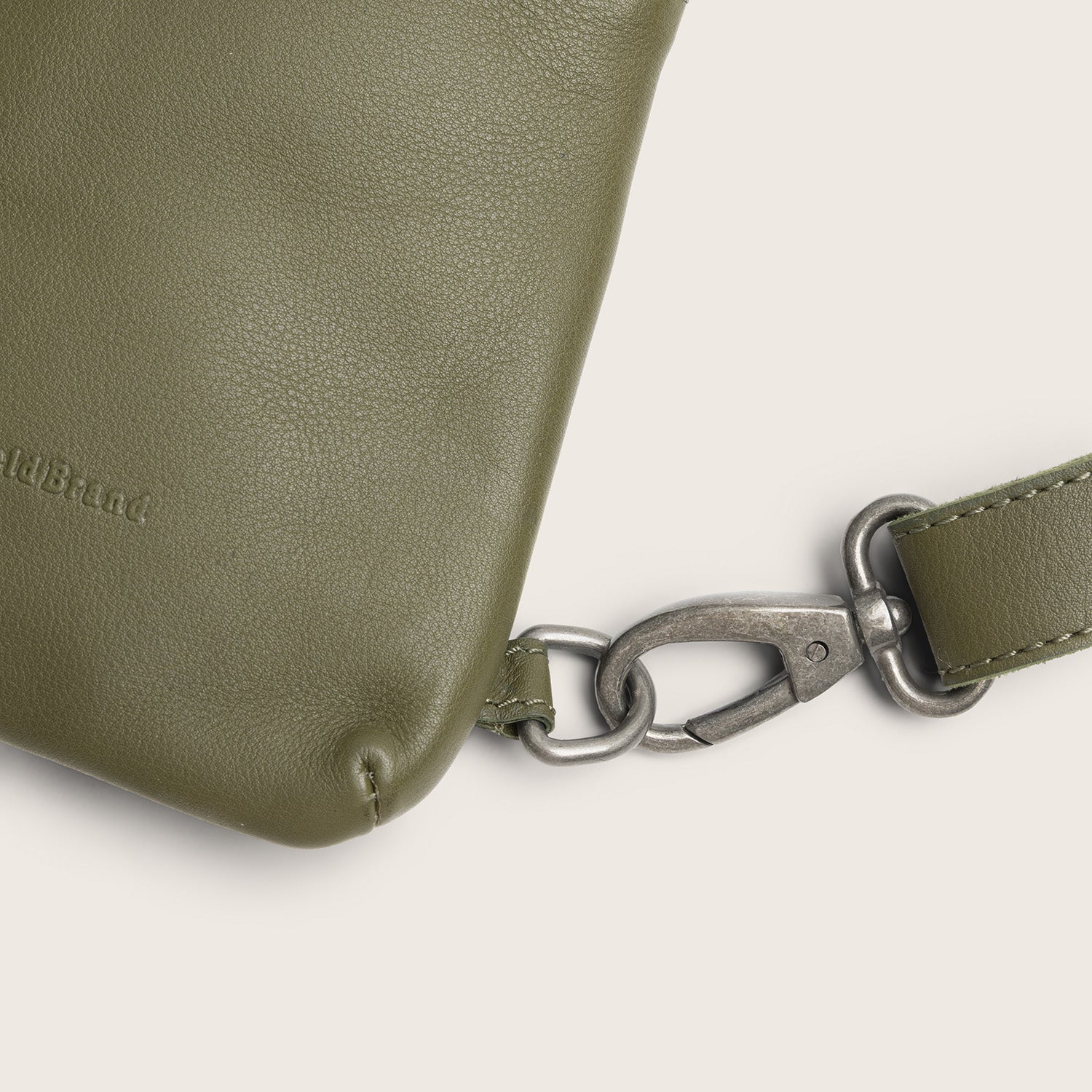 Leren Sling Bag Olijfgroen Isley