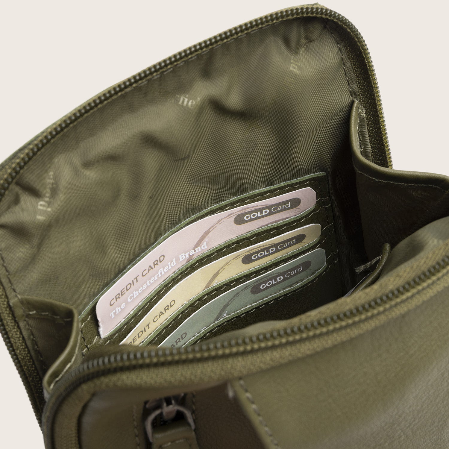 Leren Sling Bag Olijfgroen Isley