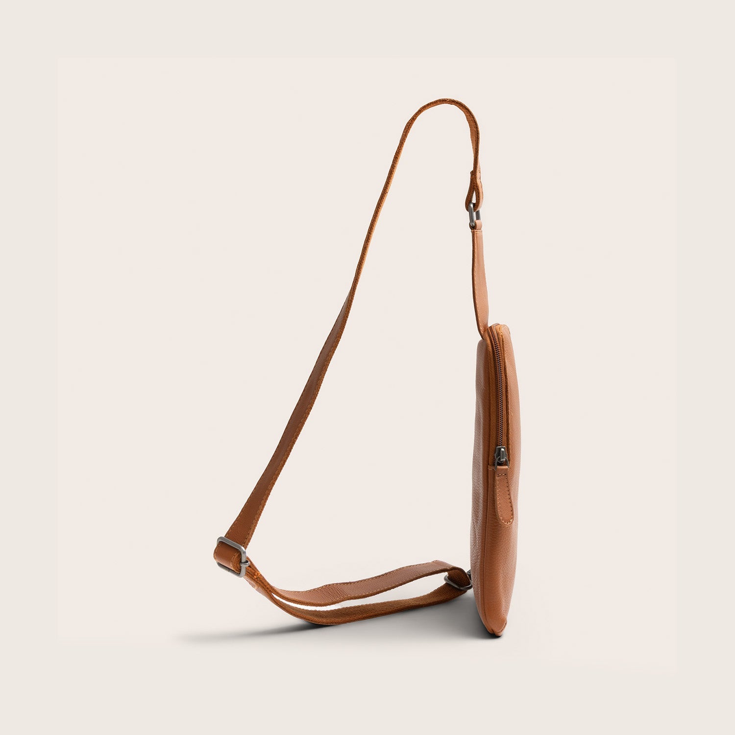 Leren Sling Bag Cognac Isley