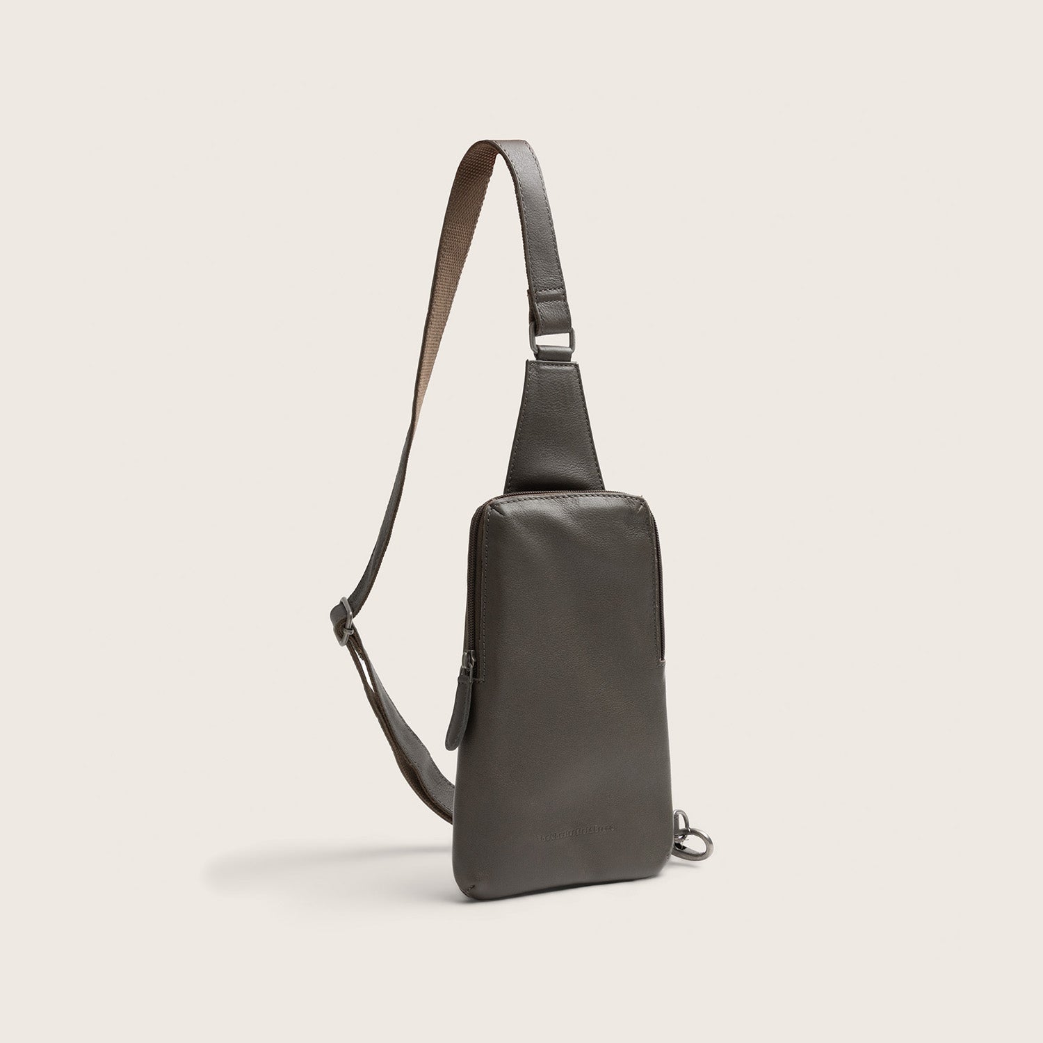 Leren Sling Bag Klei Grijs Isley