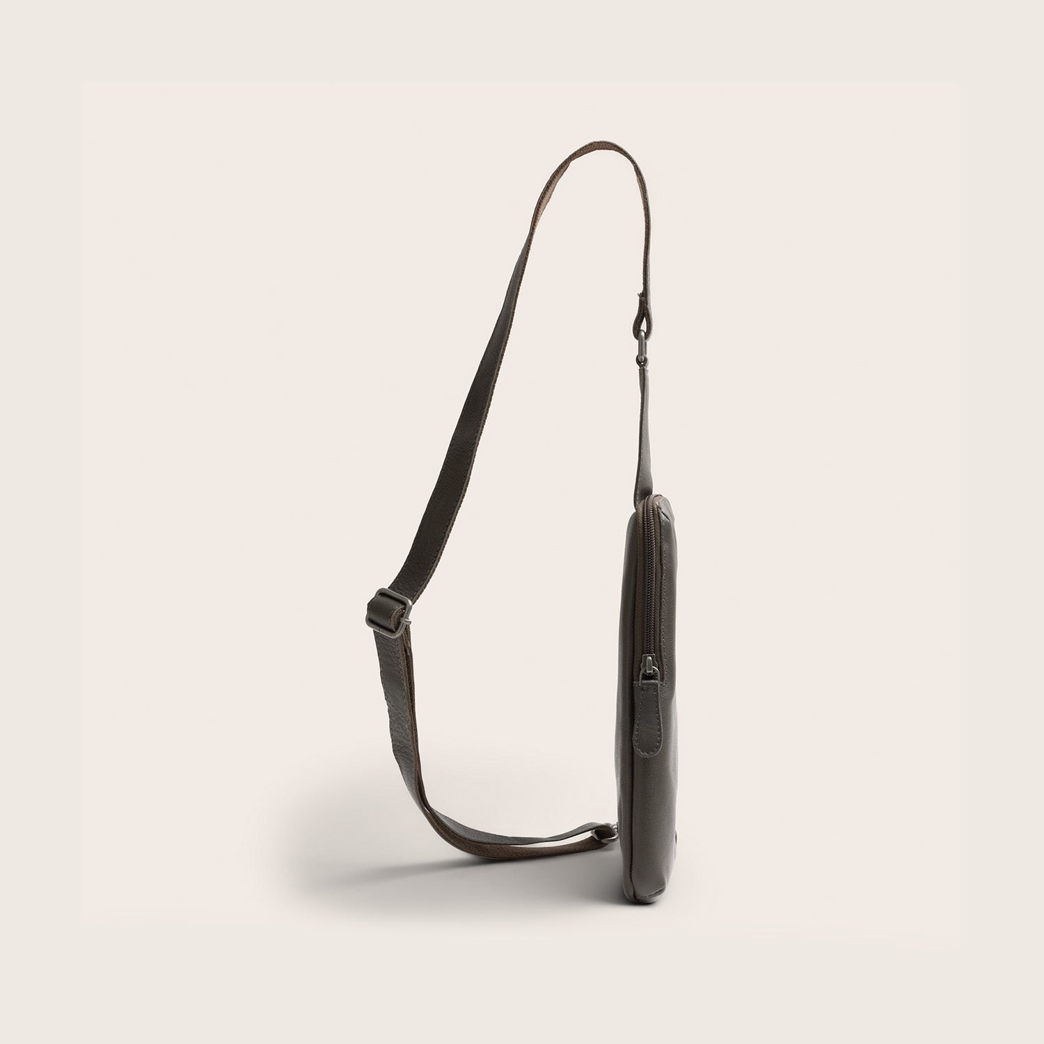 Leren Sling Bag Klei Grijs Isley