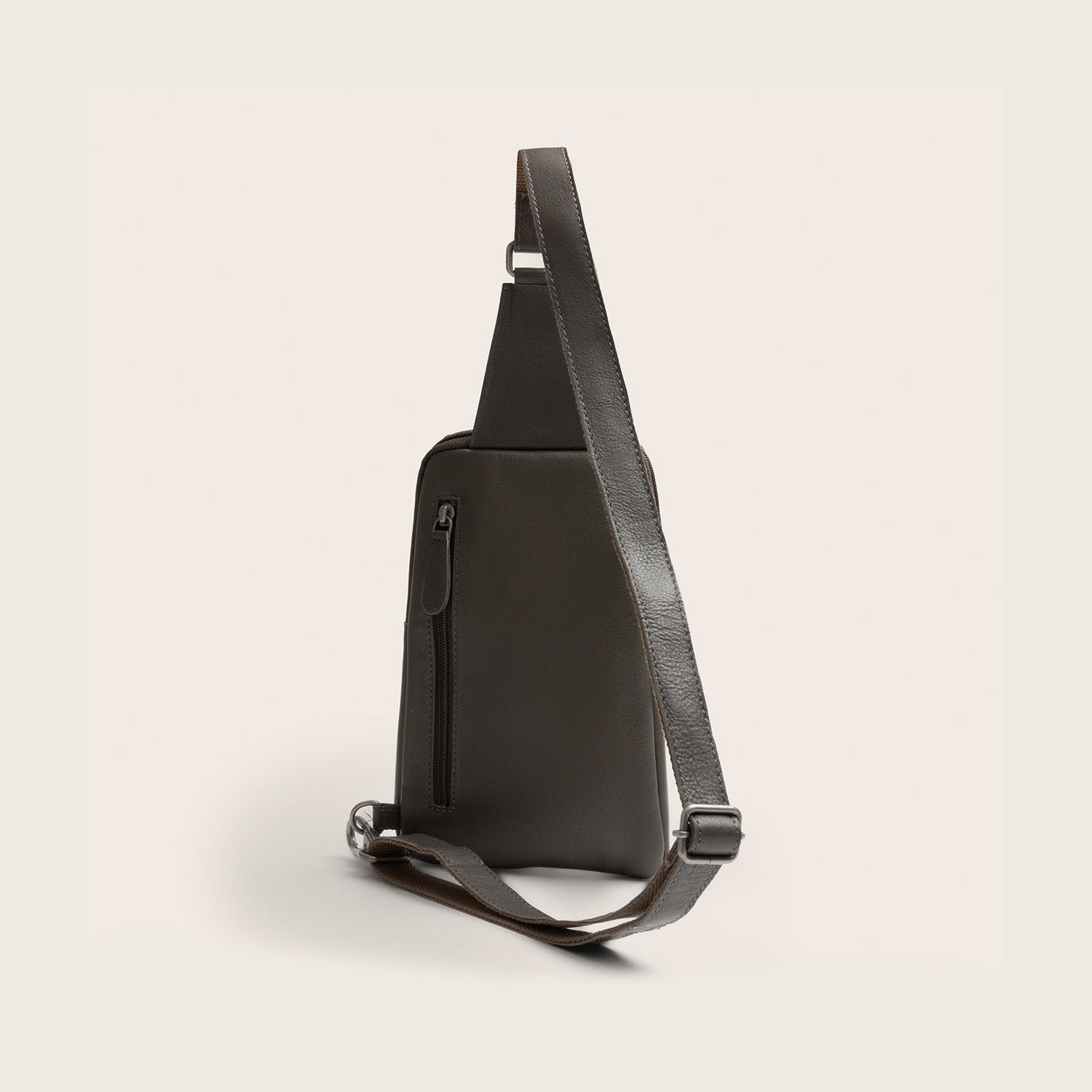Leren Sling Bag Klei Grijs Isley
