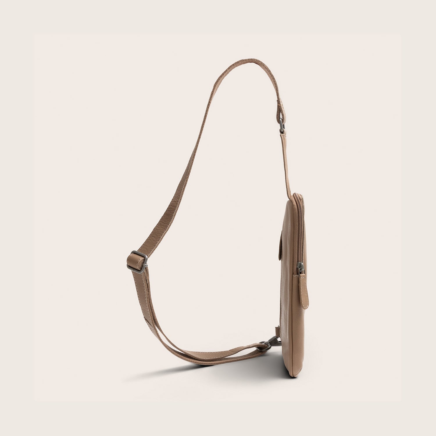 Leren Sling Bag Taupe Isley