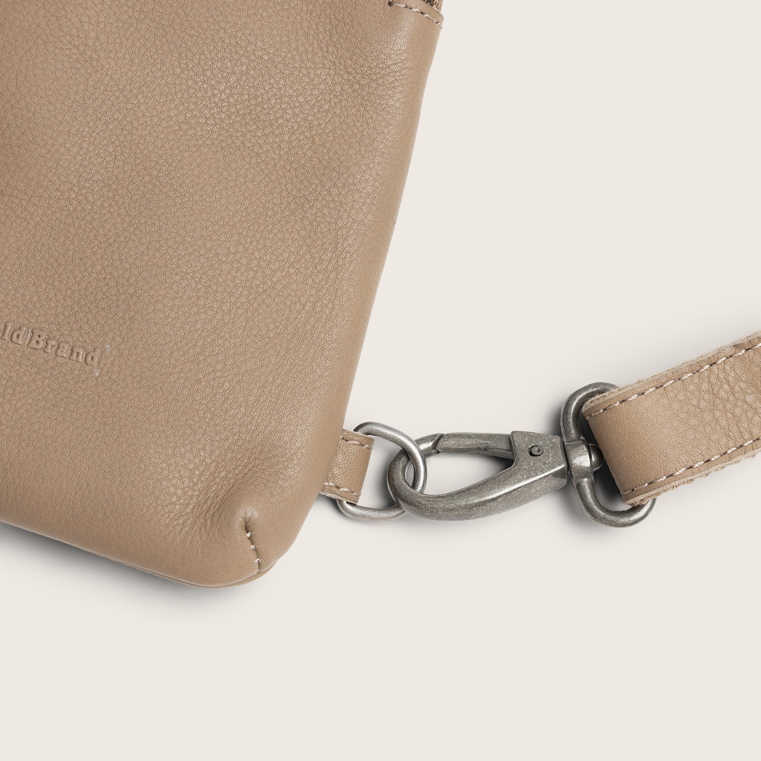 Leren Sling Bag Taupe Isley