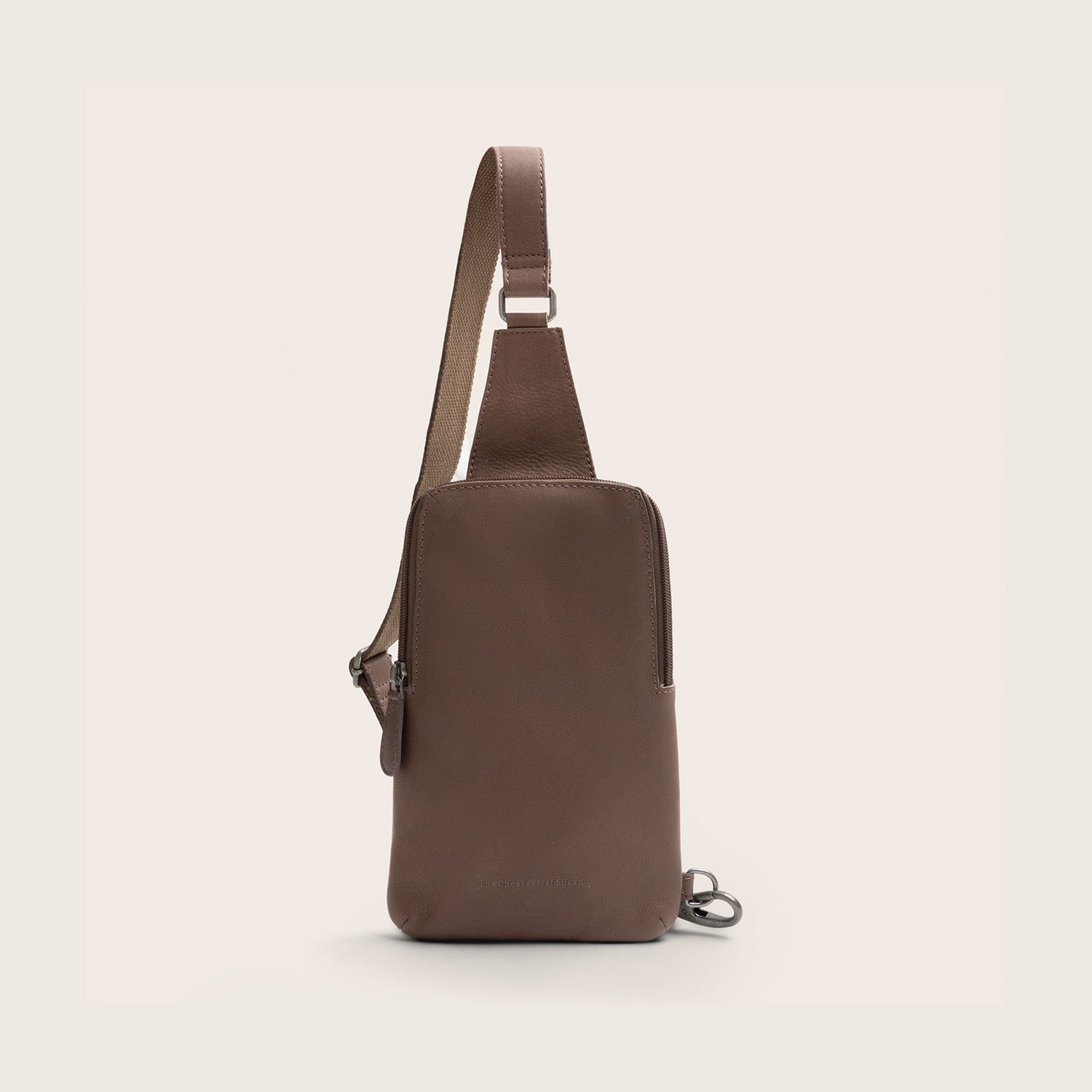 Leren Sling Bag Donker Taupe Isley