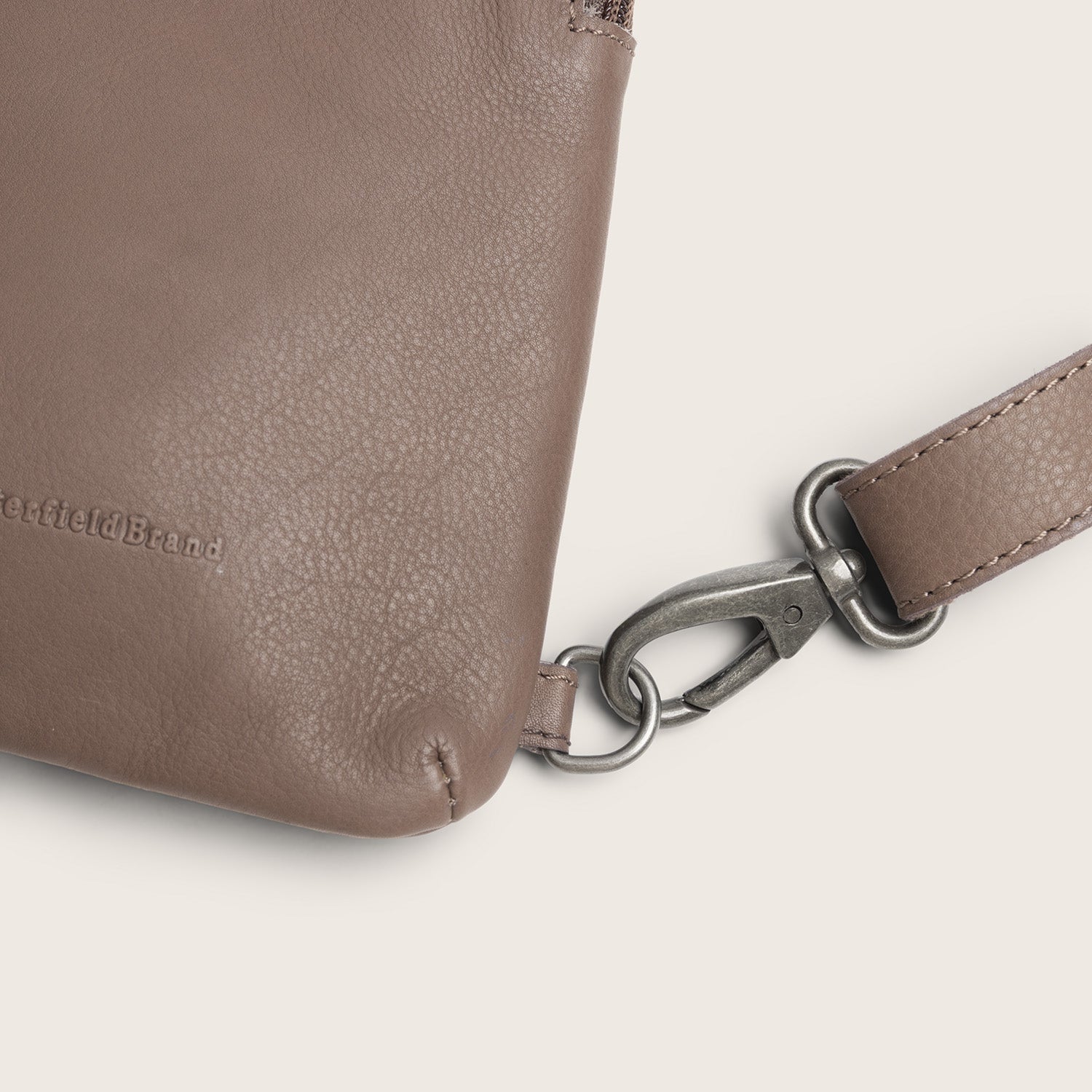 Leren Sling Bag Donker Taupe Isley