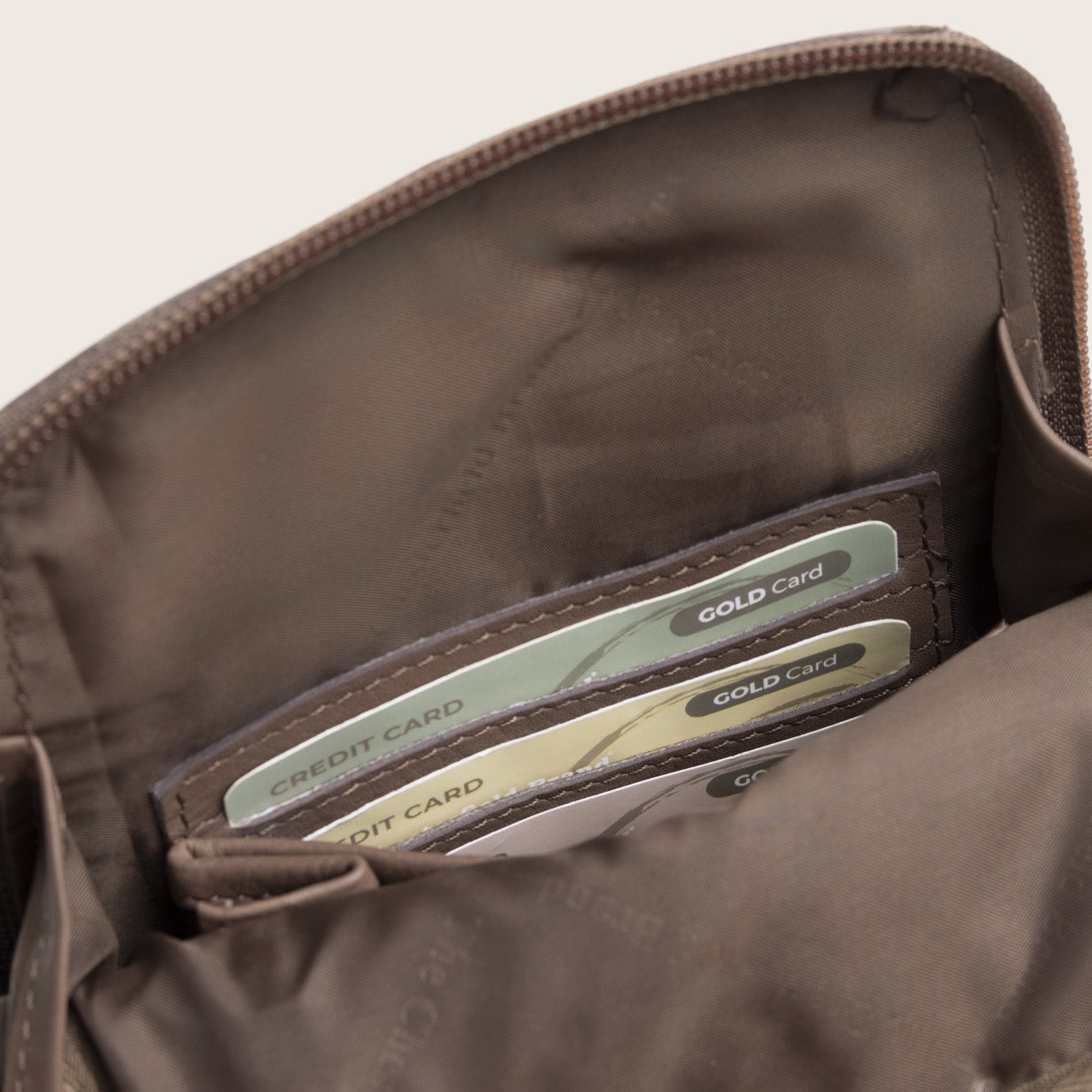 Leren Sling Bag Donker Taupe Isley
