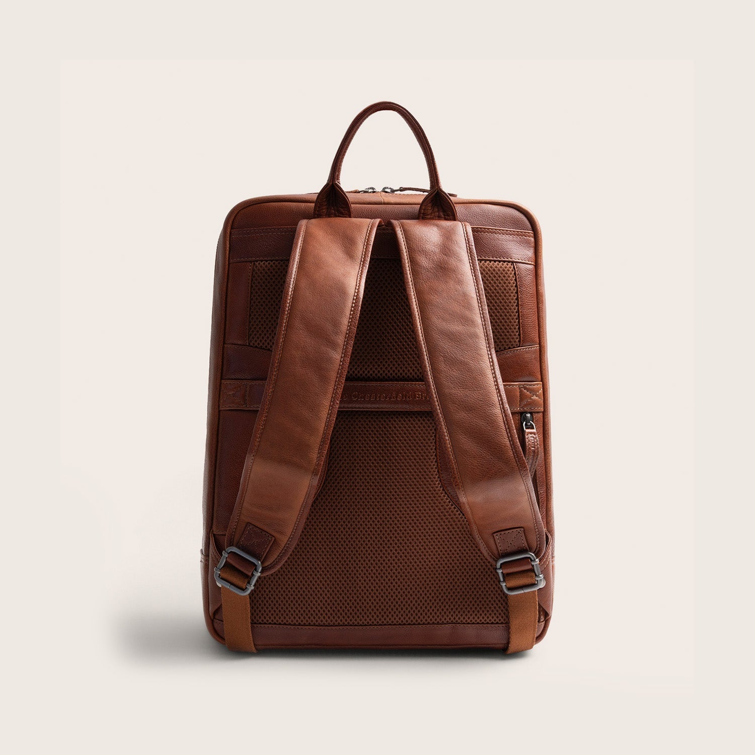 Leren Laptoprugzak Cognac Marvello