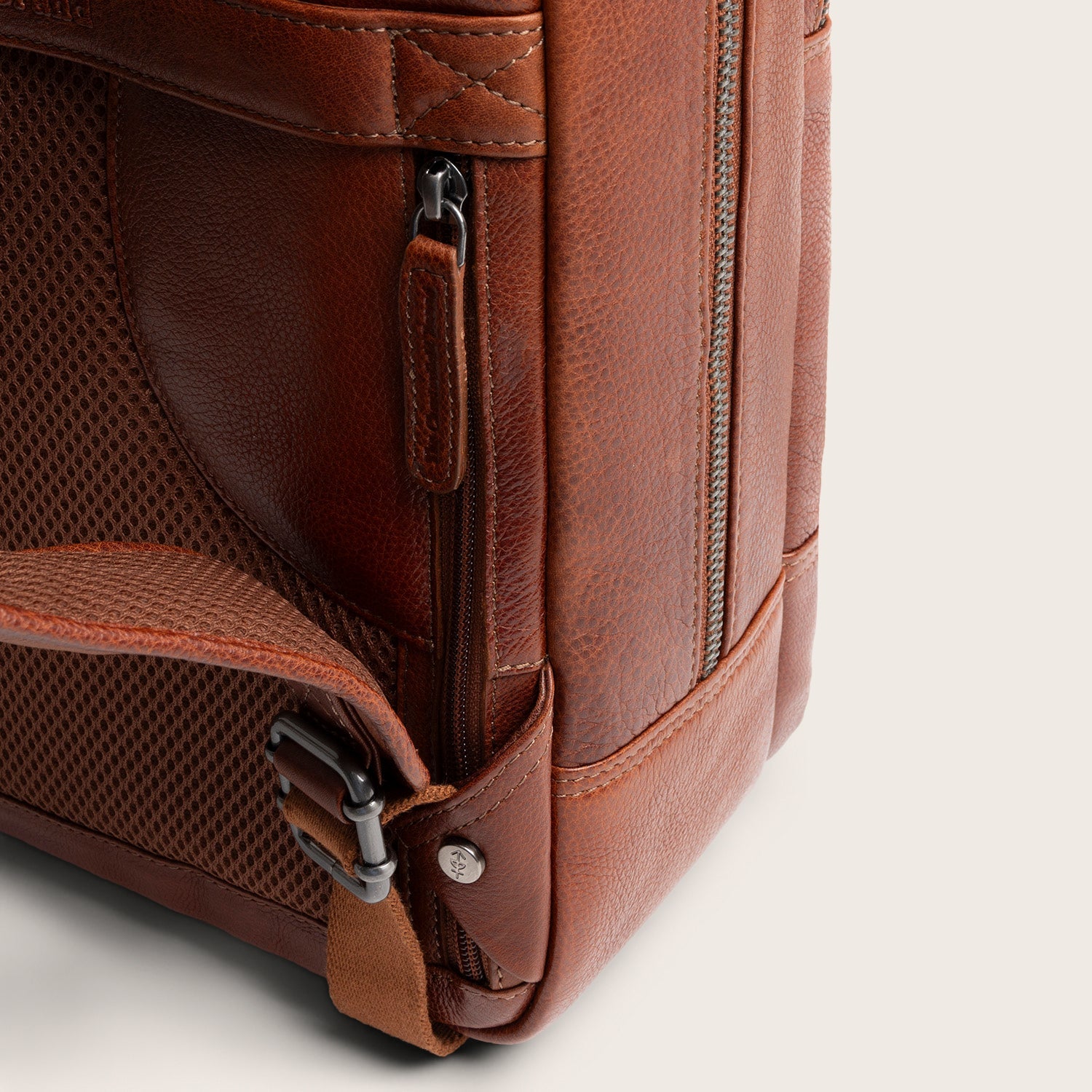 Leren Laptoprugzak Cognac Marvello