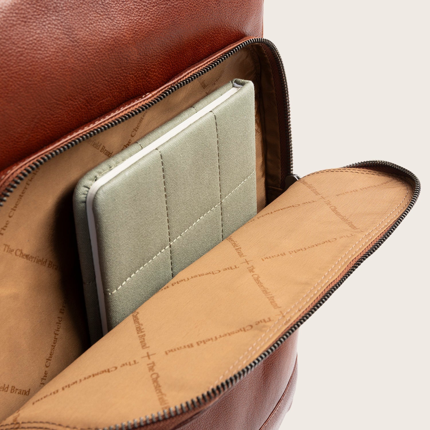 Leren Laptoprugzak Cognac Marvello