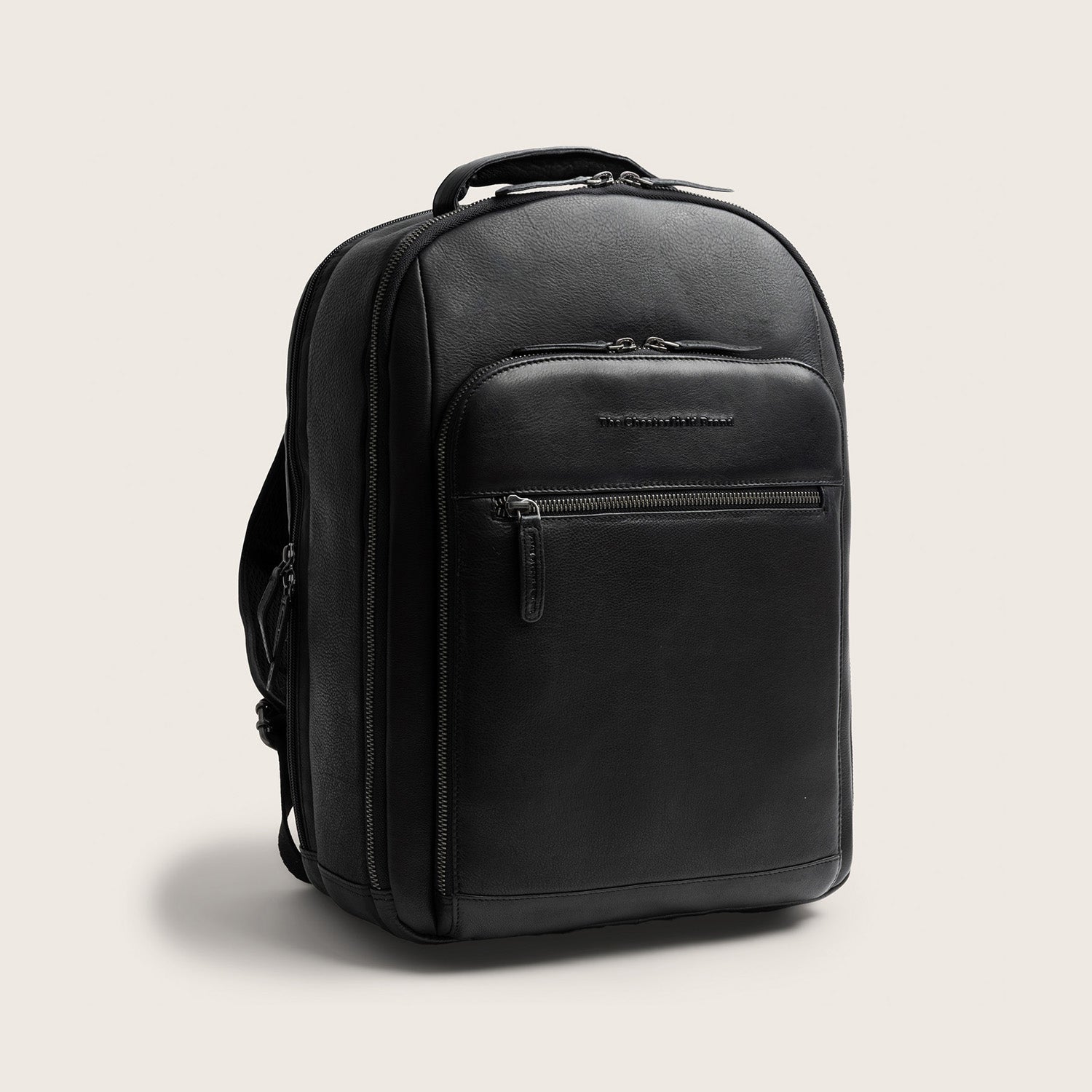 Leren Laptoprugzak Zwart Serenzo
