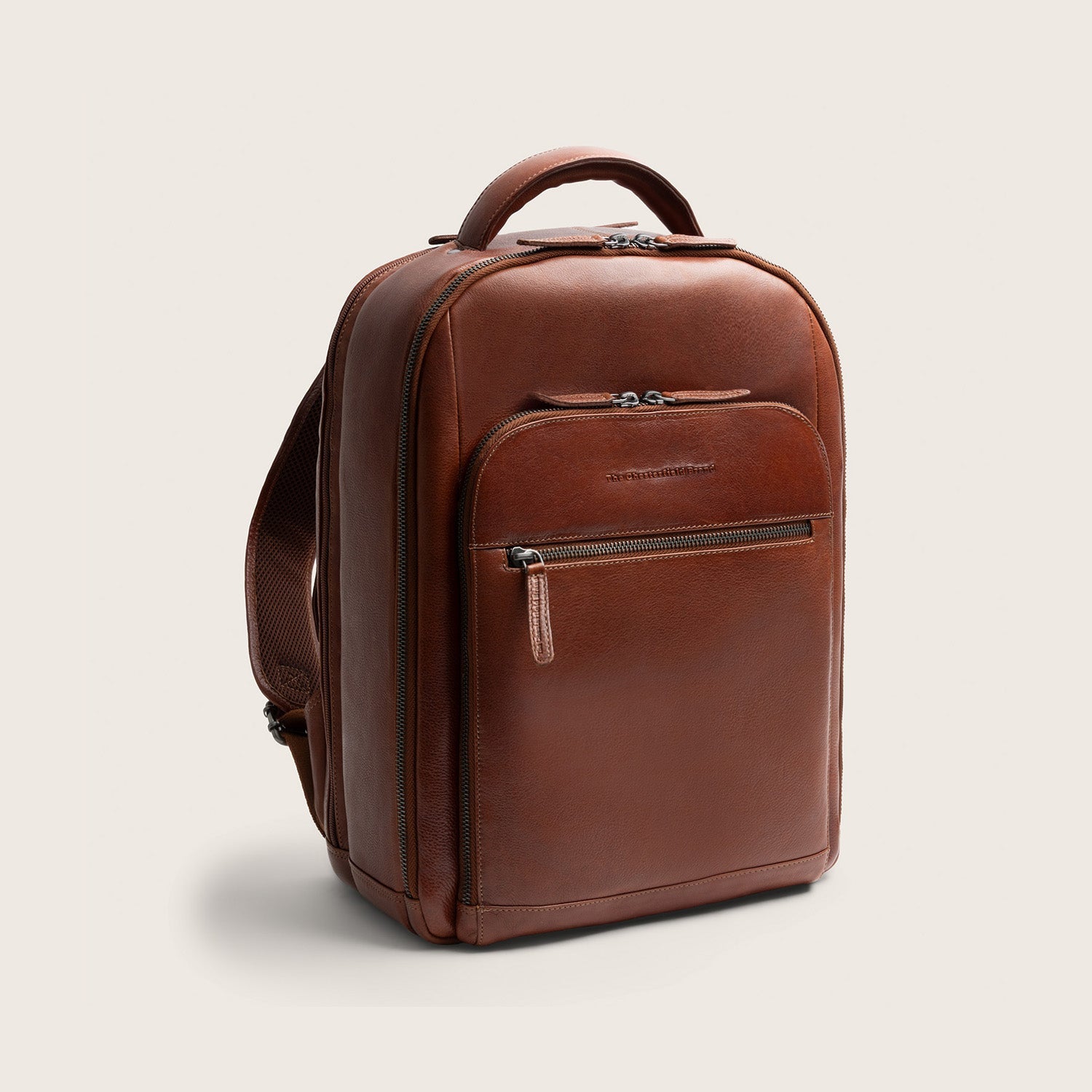 Leren Laptoprugzak Cognac Serenzo