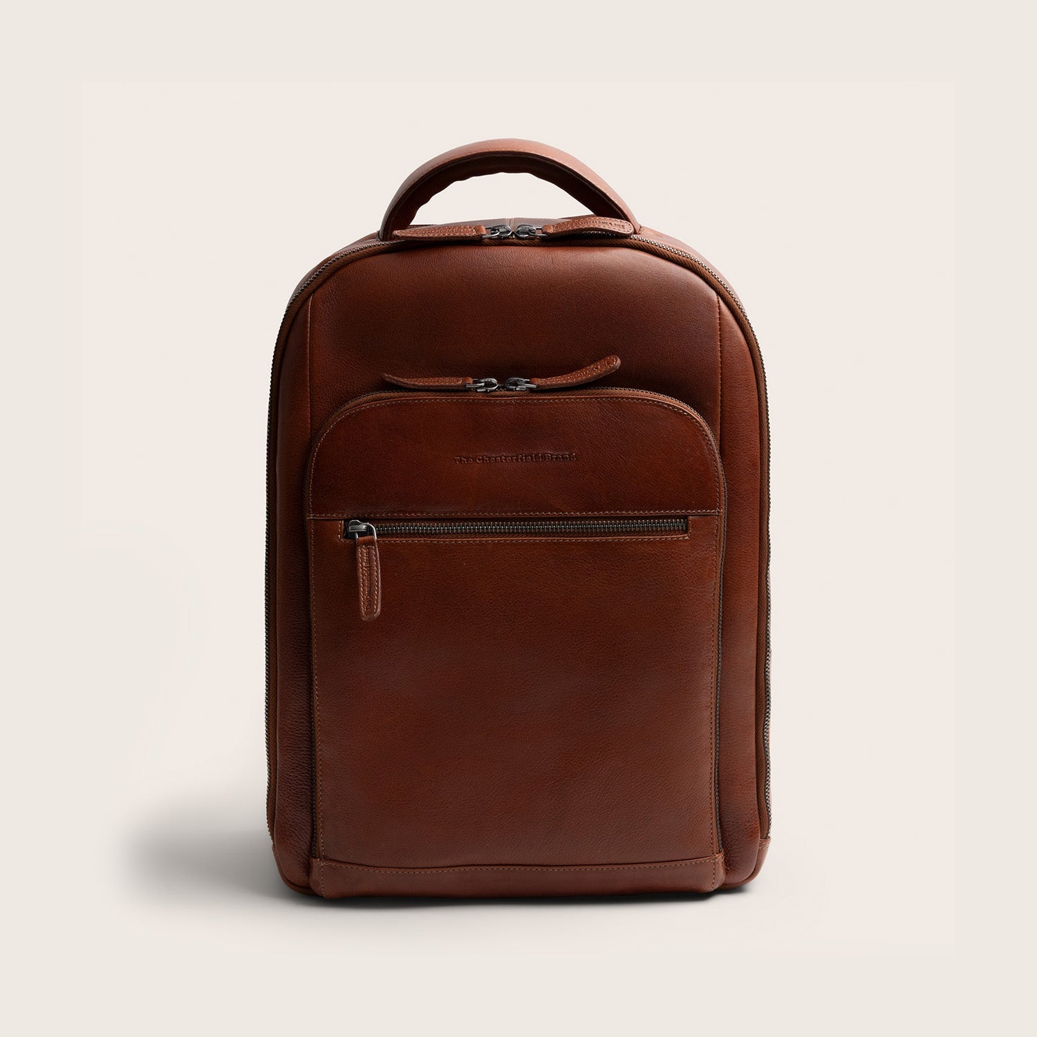 Leren Laptoprugzak Cognac Serenzo