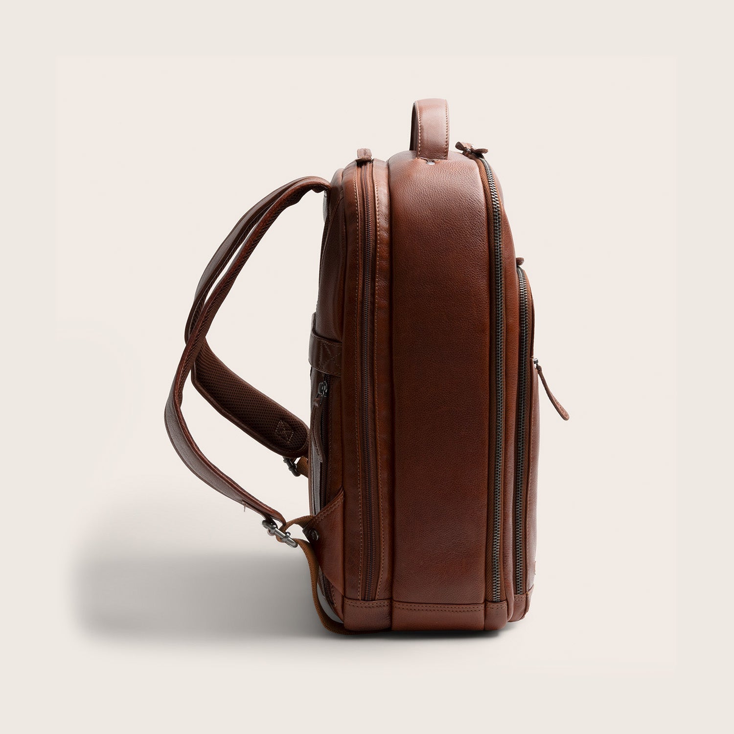 Leren Laptoprugzak Cognac Serenzo