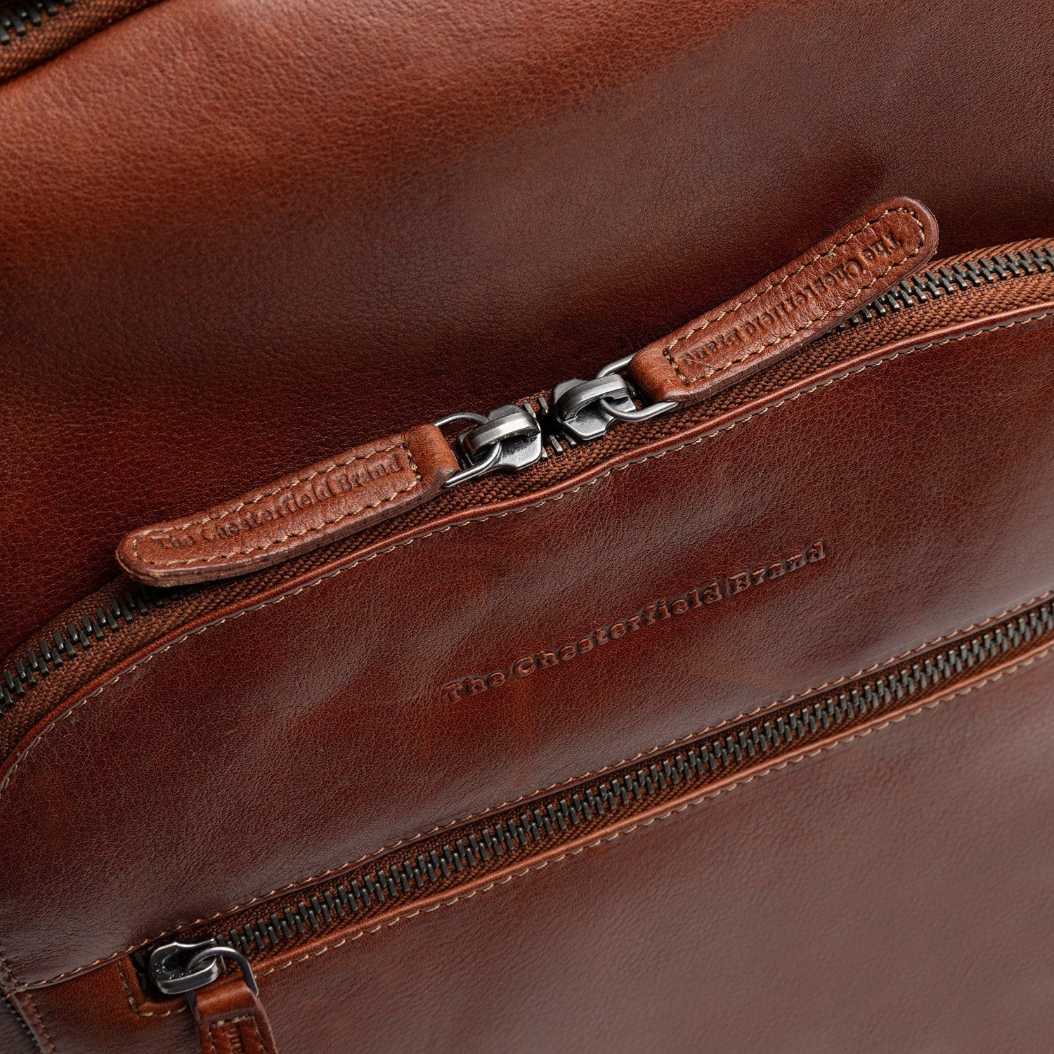 Leren Laptoprugzak Cognac Serenzo