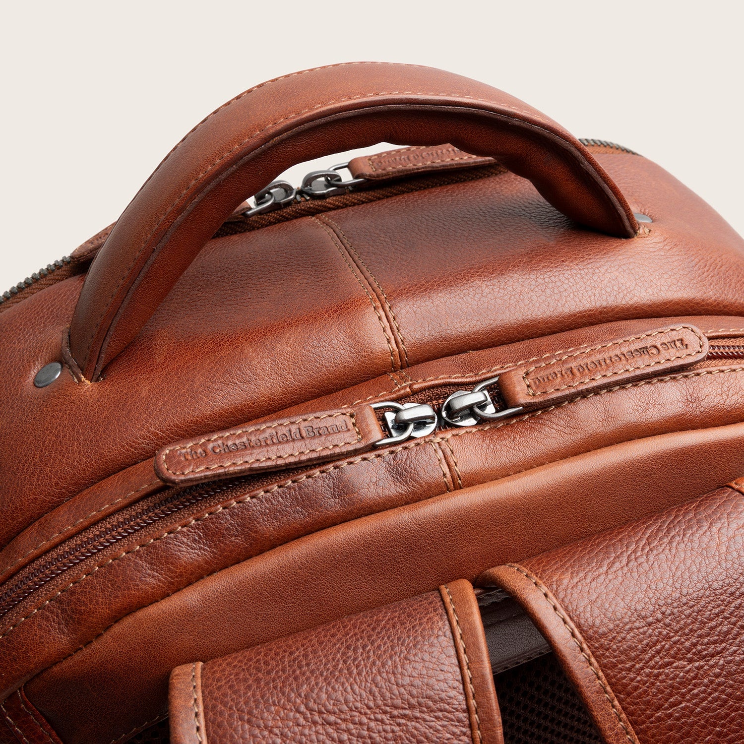 Leren Laptoprugzak Cognac Serenzo