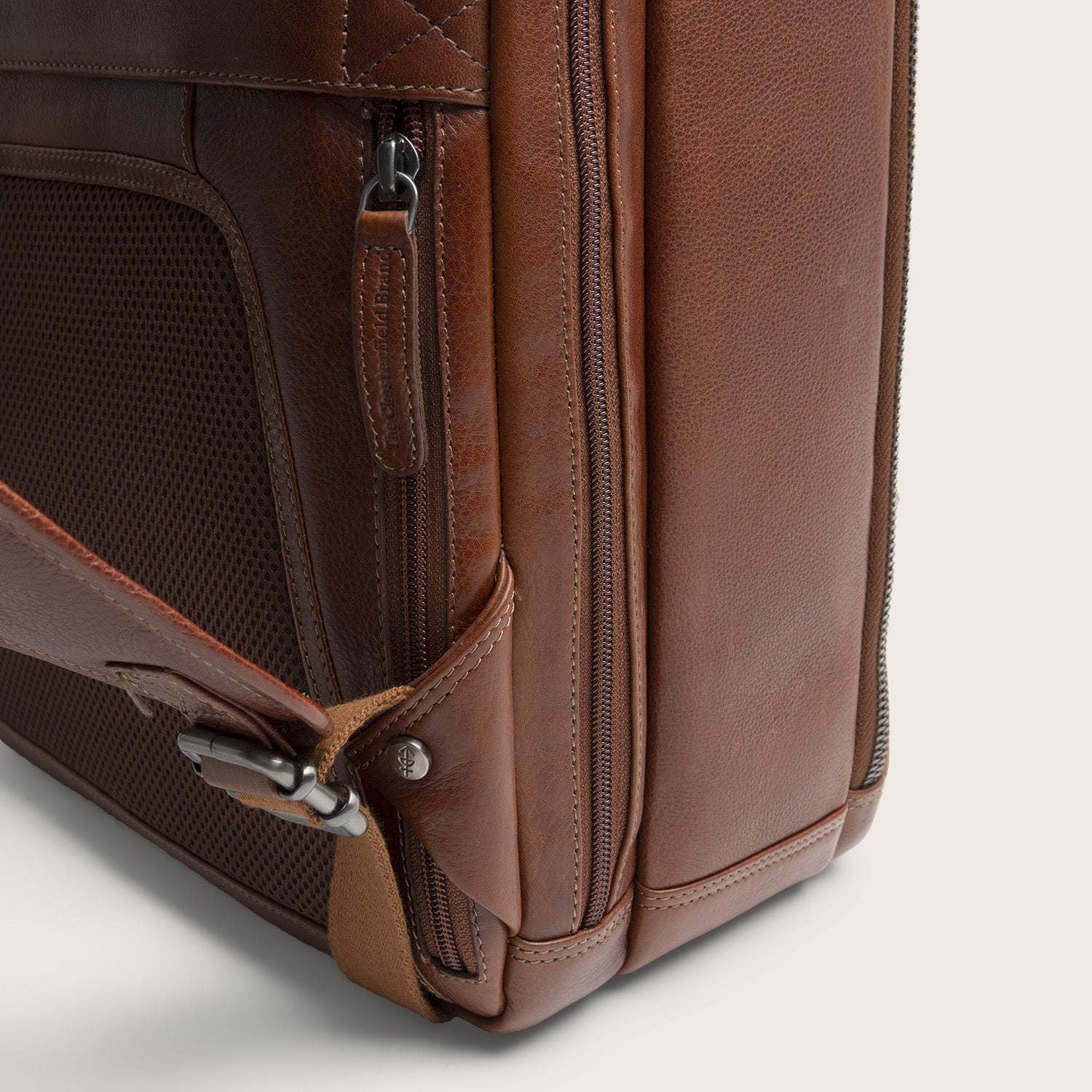 Leren Laptoprugzak Cognac Serenzo
