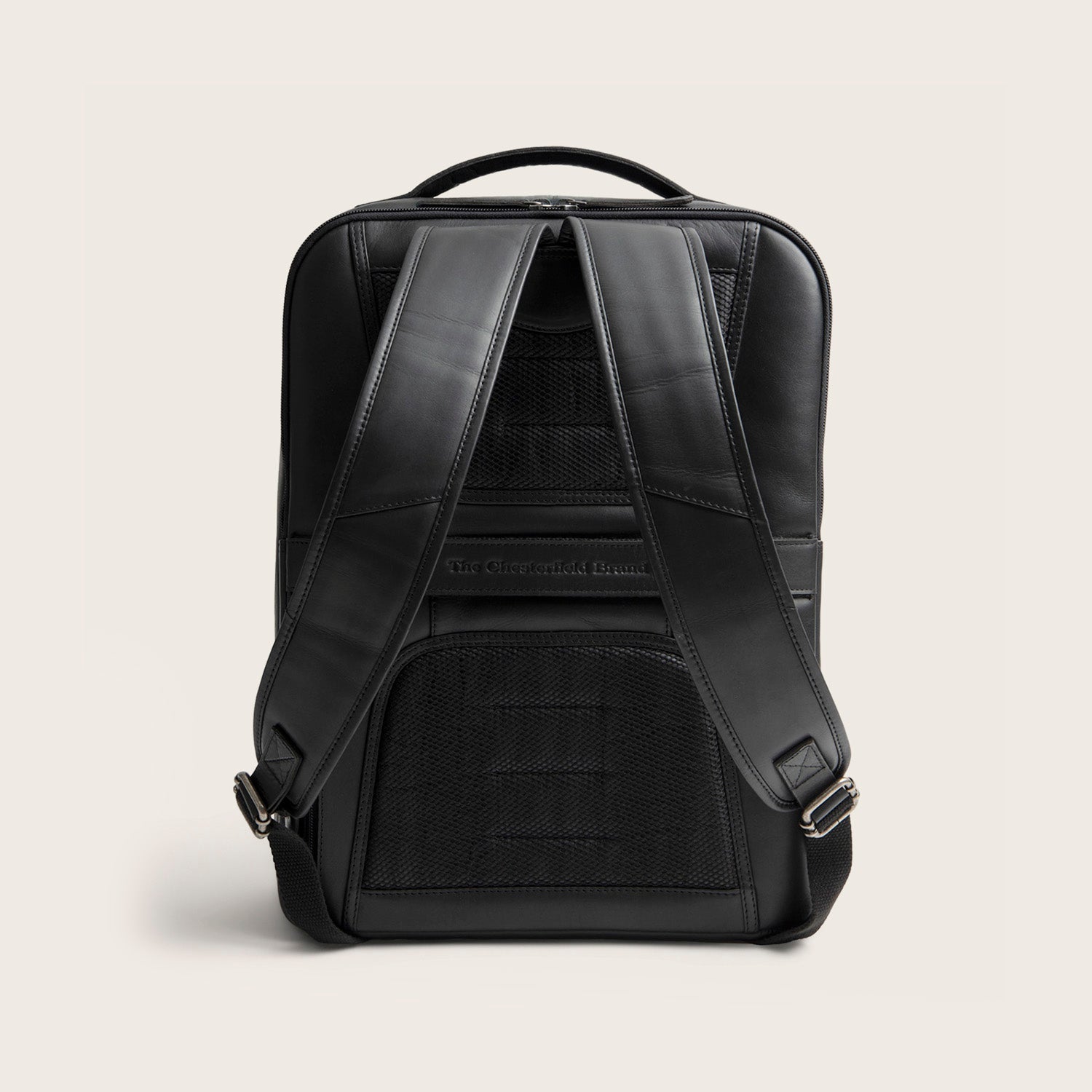 Leren Laptoprugzak Zwart Quincy