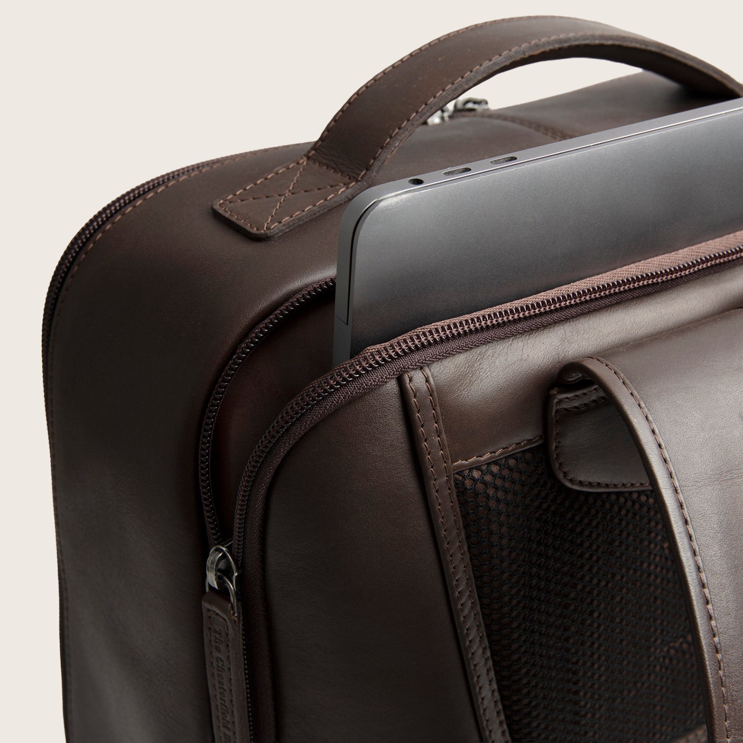 Leren Laptoprugzak Bruin Quincy