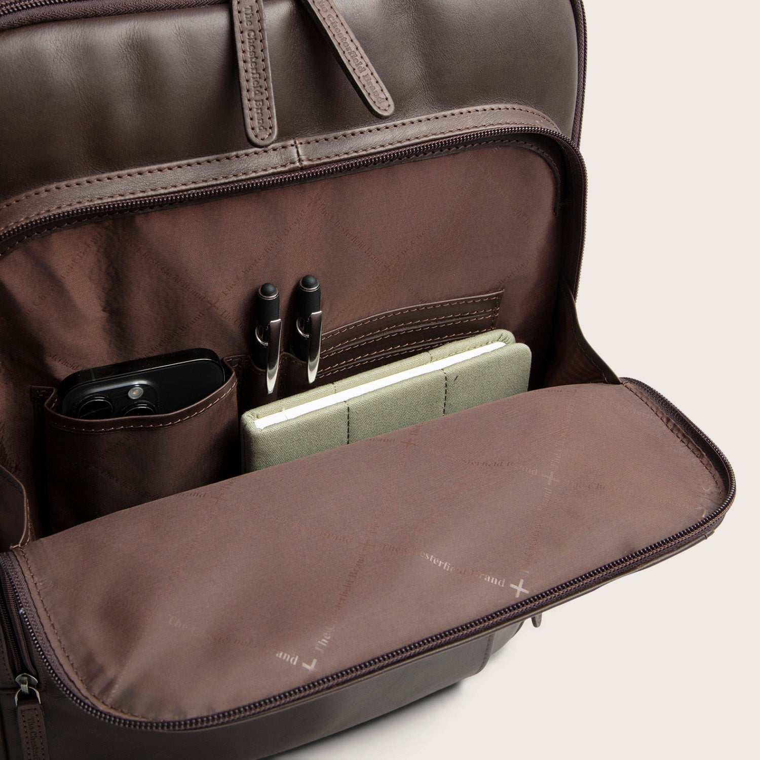 Leren Laptoprugzak Bruin Quincy