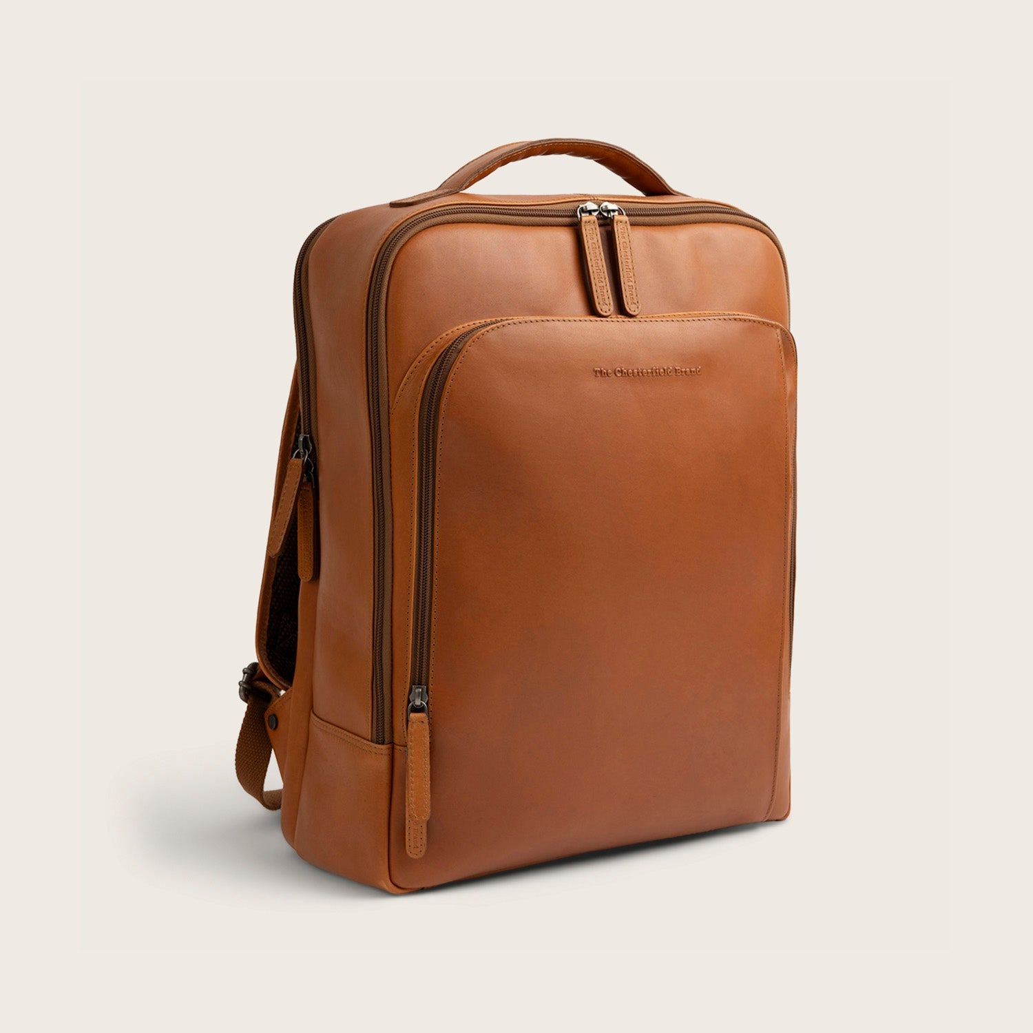 Leren Laptoprugzak Cognac Quincy