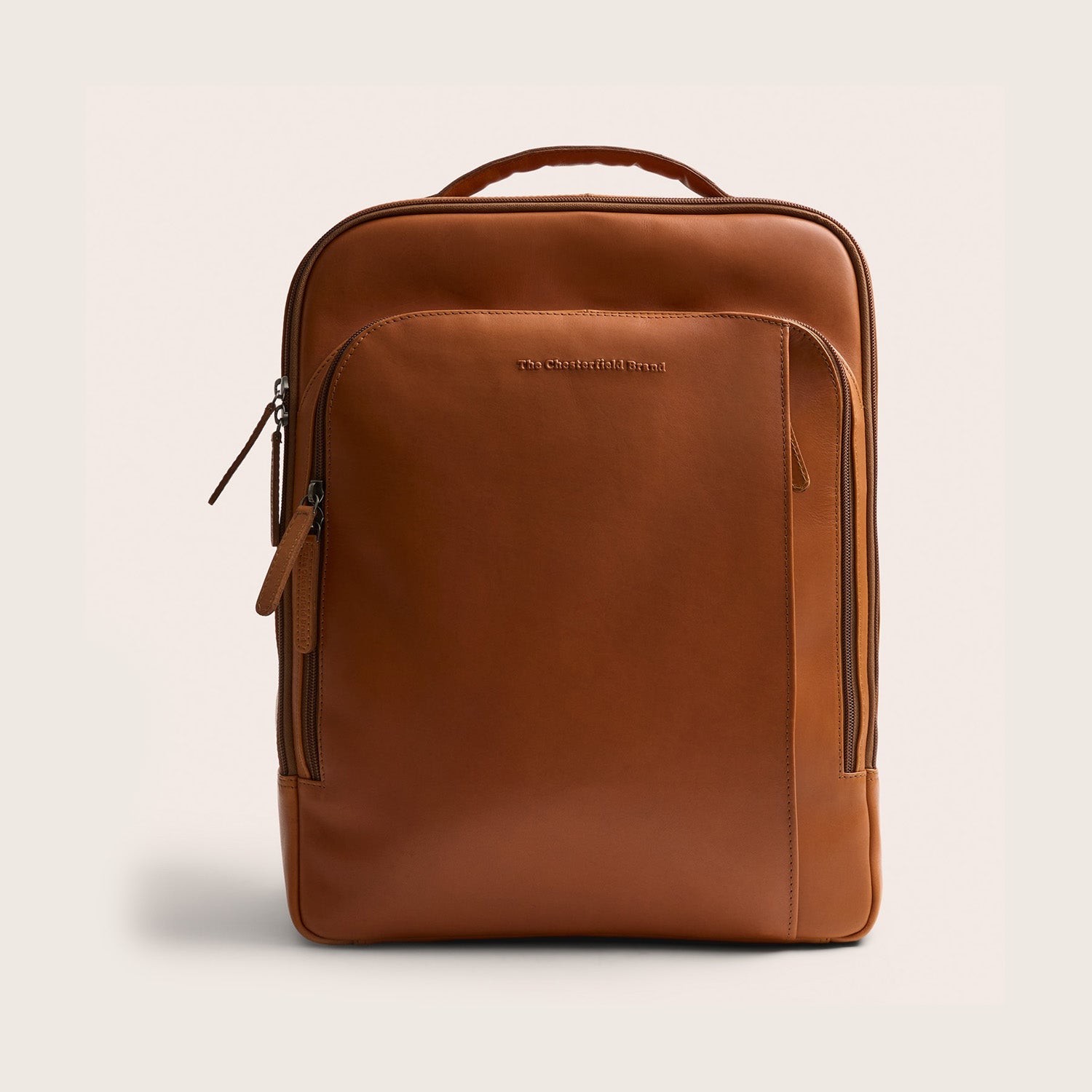 Leren Laptoprugzak Cognac Quincy