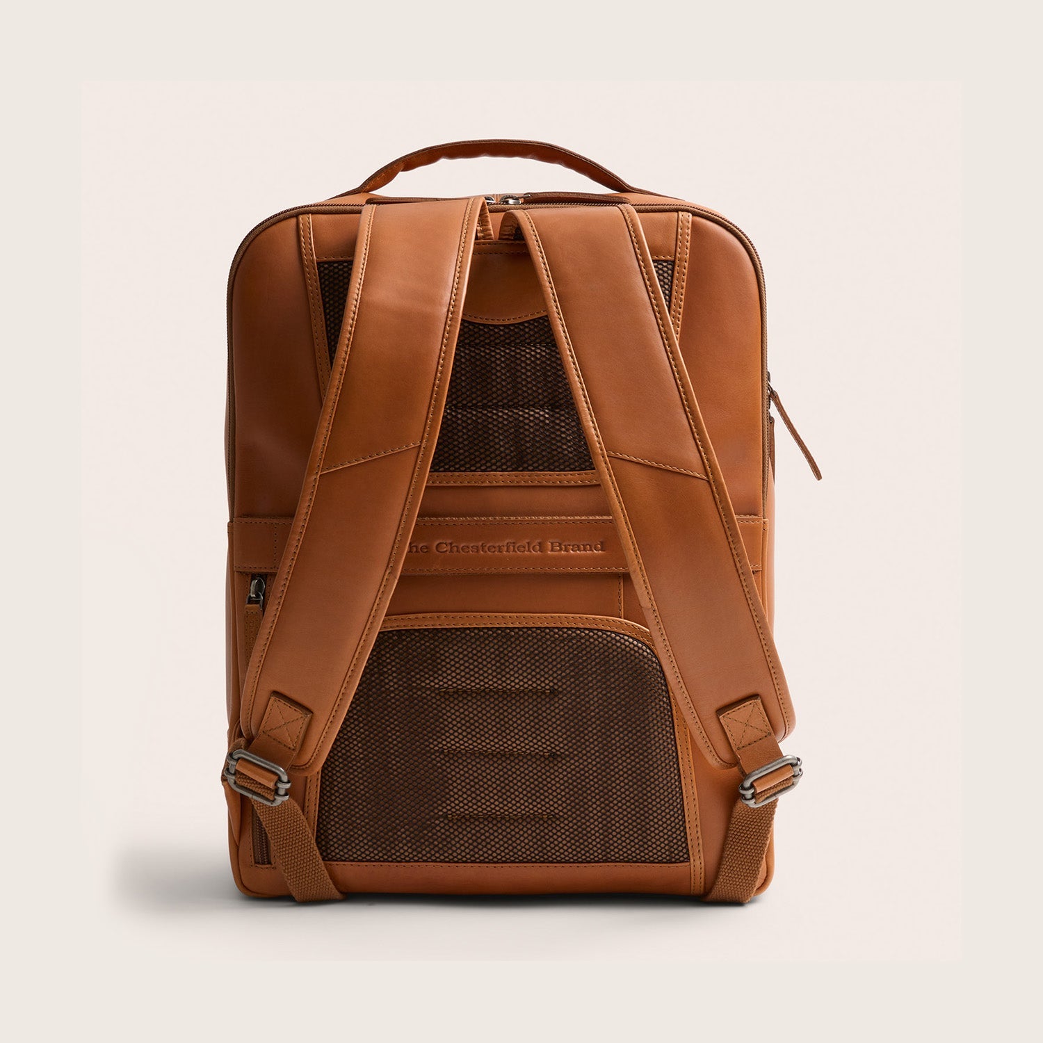 Leren Laptoprugzak Cognac Quincy