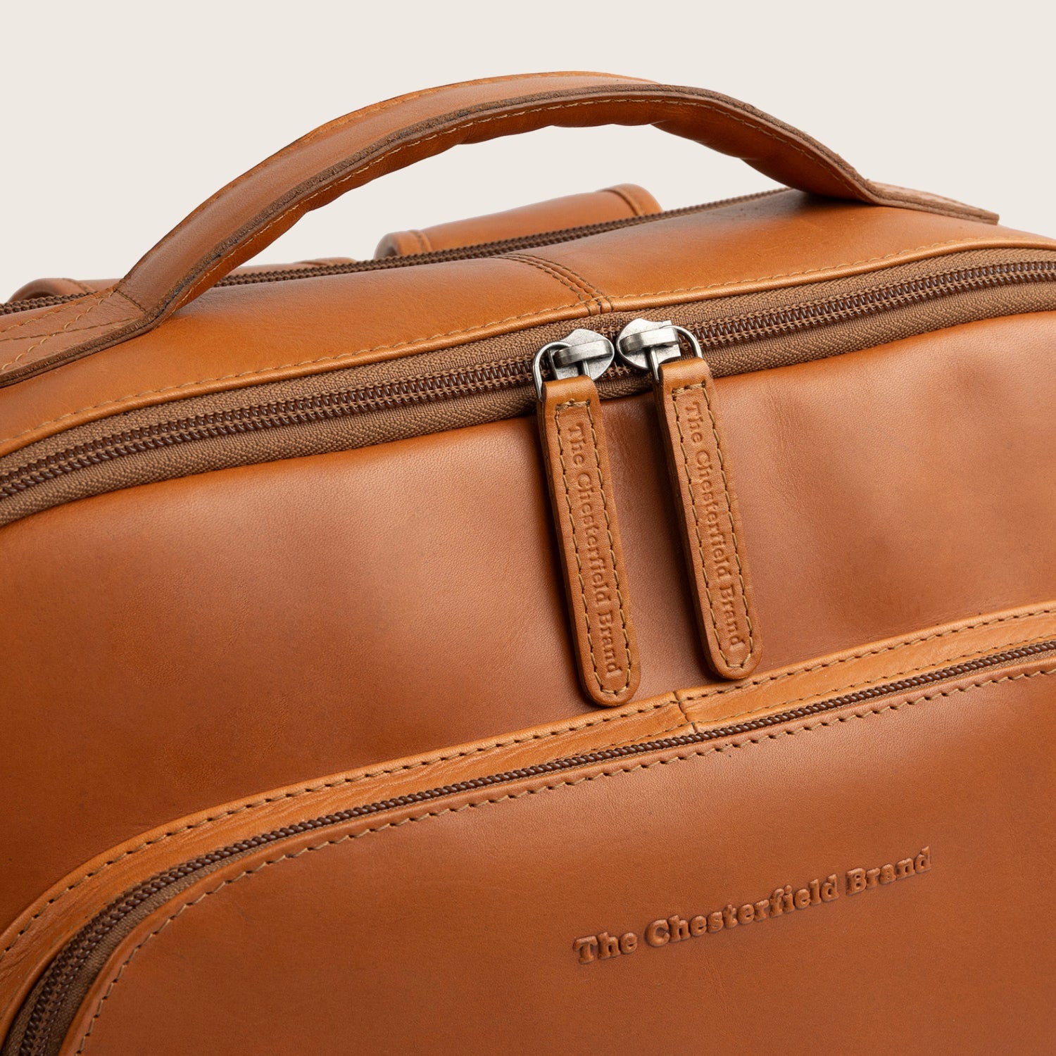 Leren Laptoprugzak Cognac Quincy