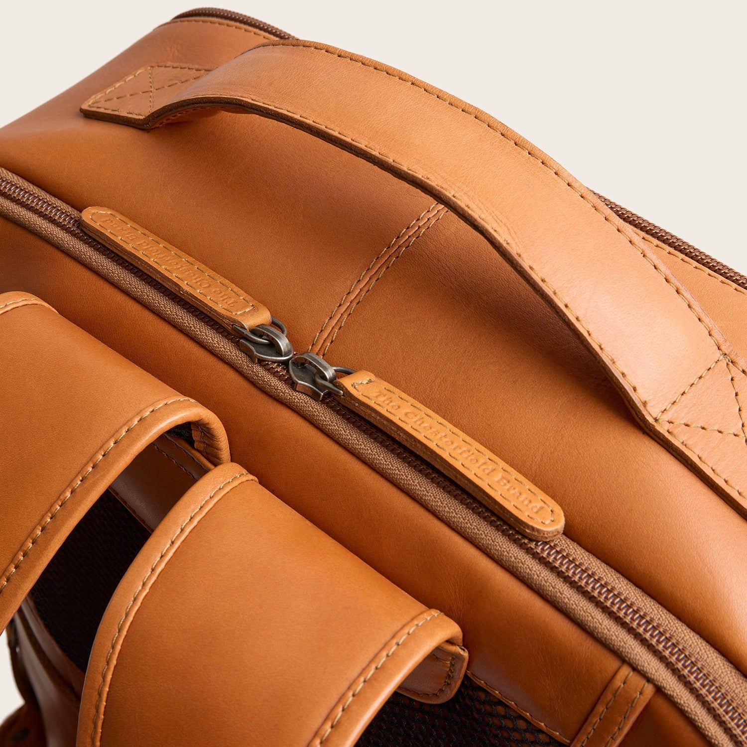 Leren Laptoprugzak Cognac Quincy