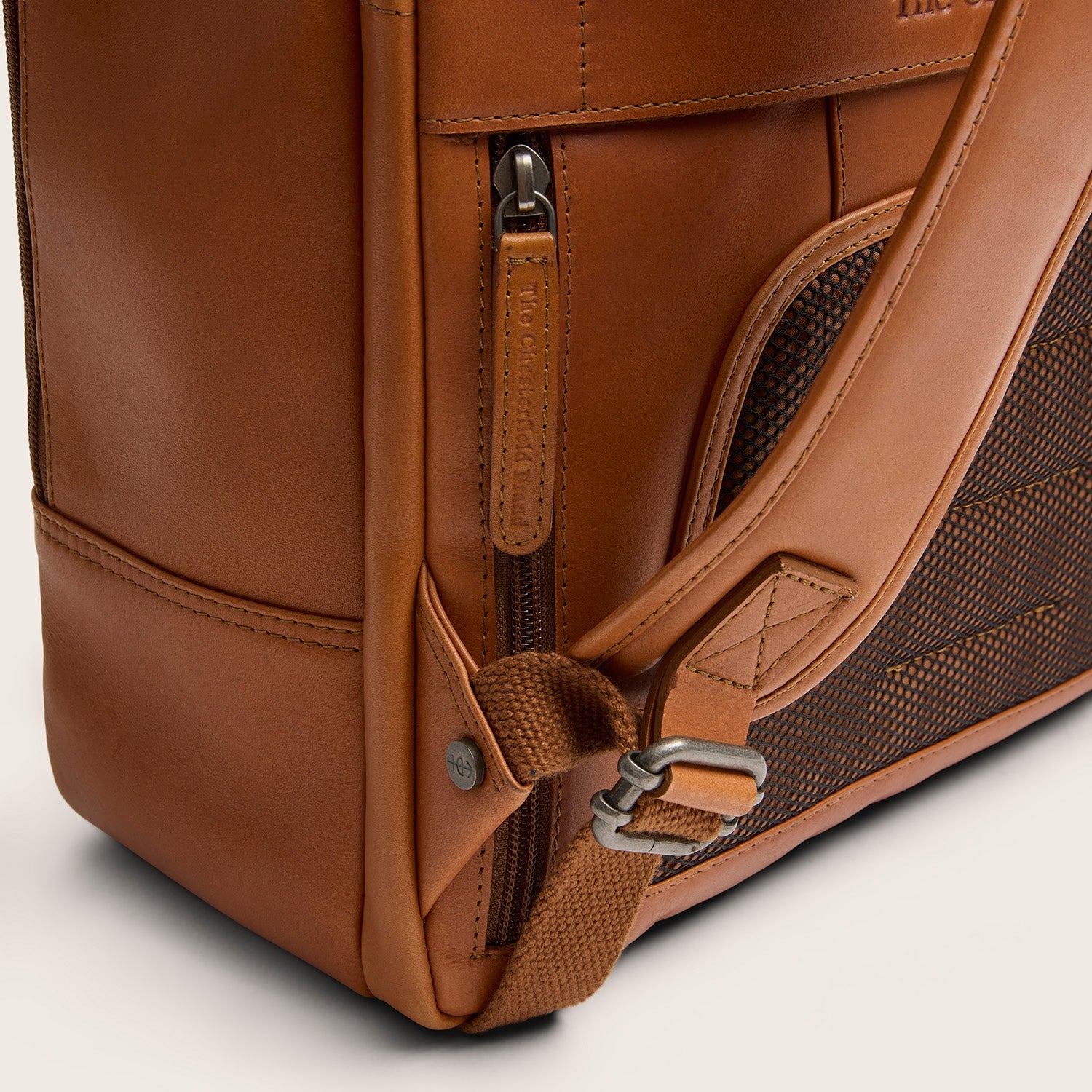 Leren Laptoprugzak Cognac Quincy