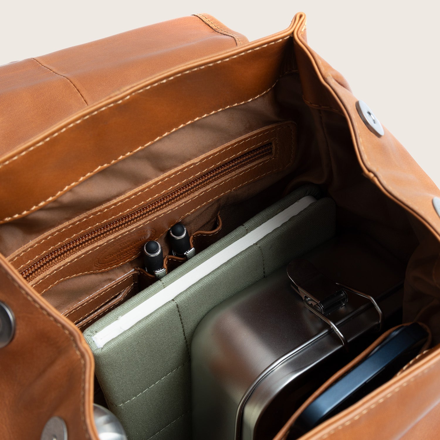 Leren Rugzak Cognac Camden