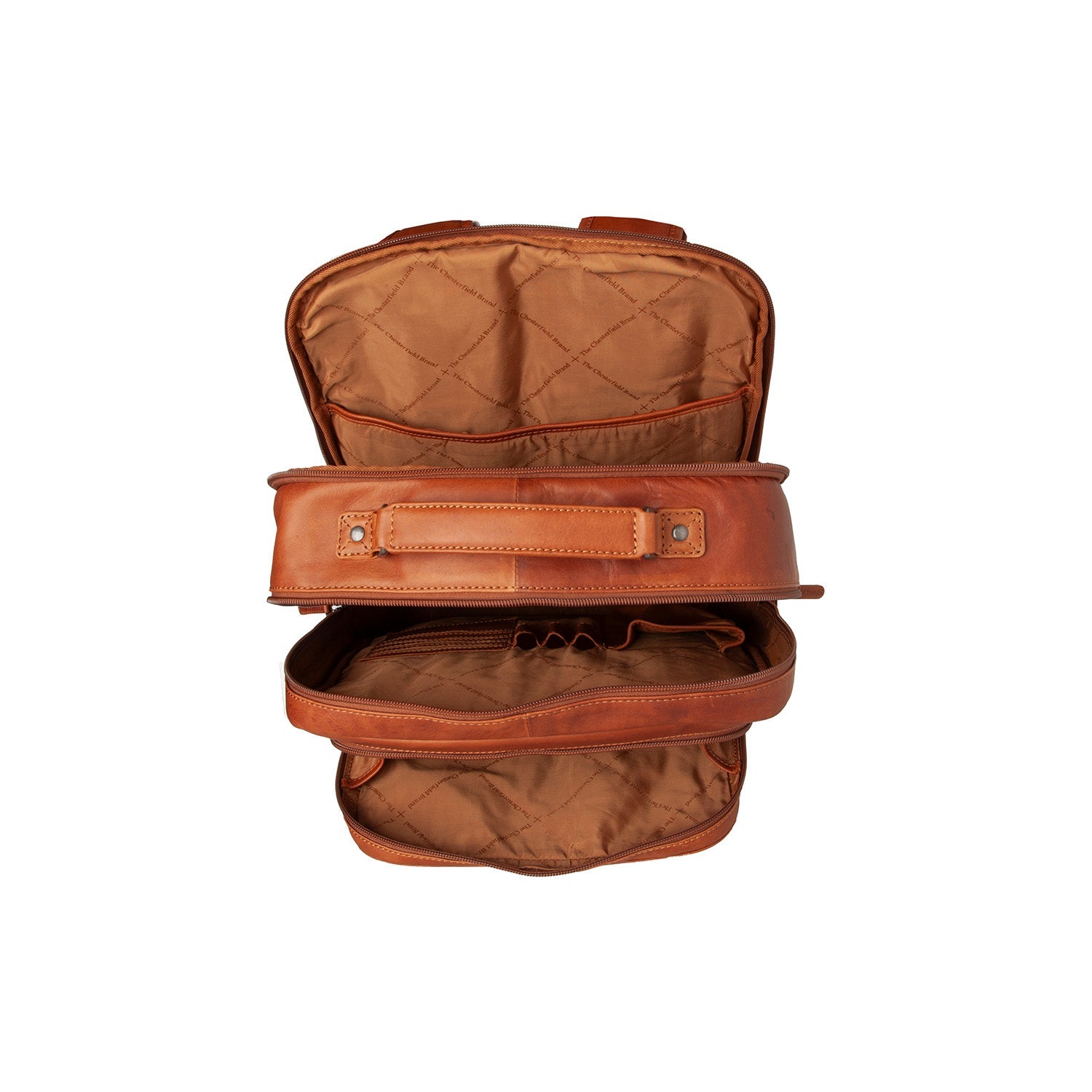 Leren Laptoprugzak Cognac Lennox