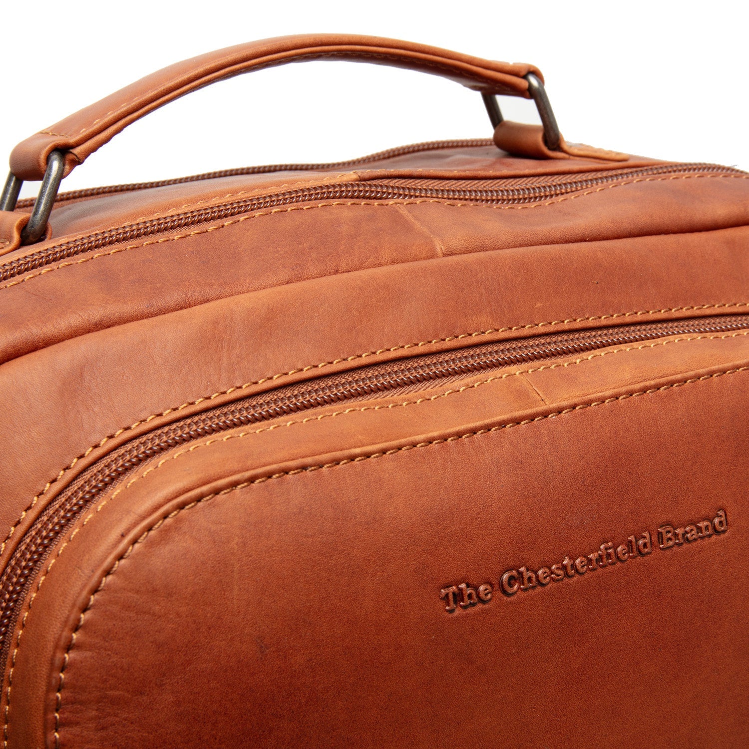Leren Laptoprugzak Cognac Lennox
