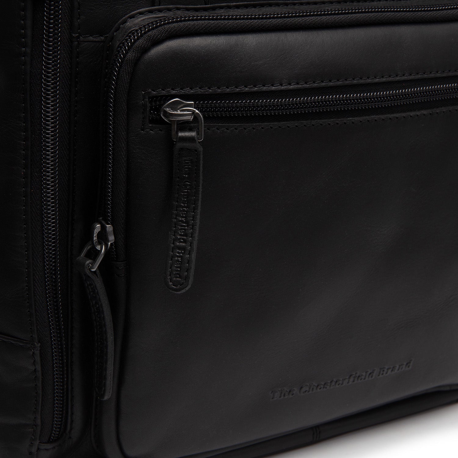 Leren Laptoprugzak Zwart Calden