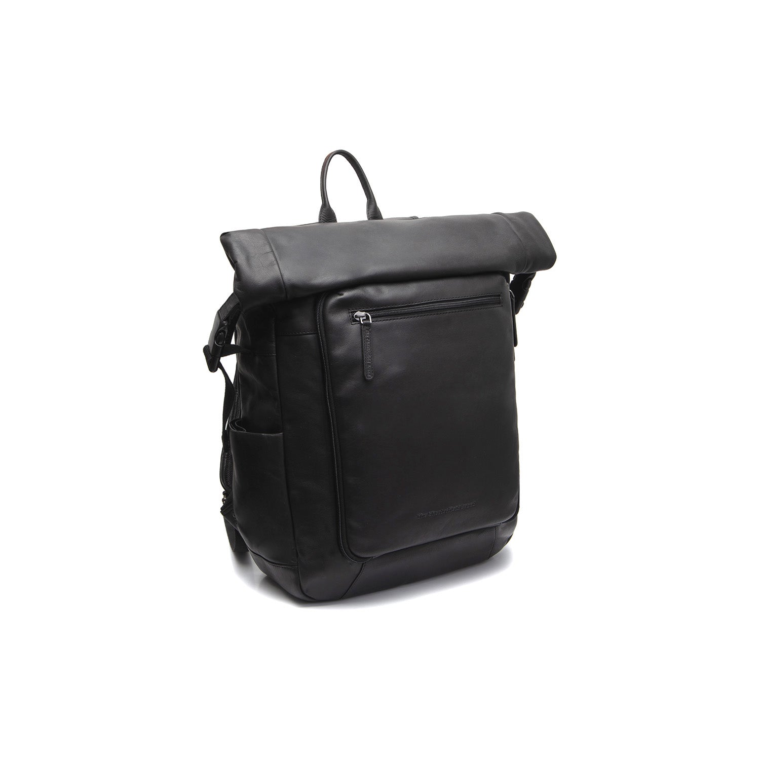 Leren Rolltop Rugzak Zwart Remo