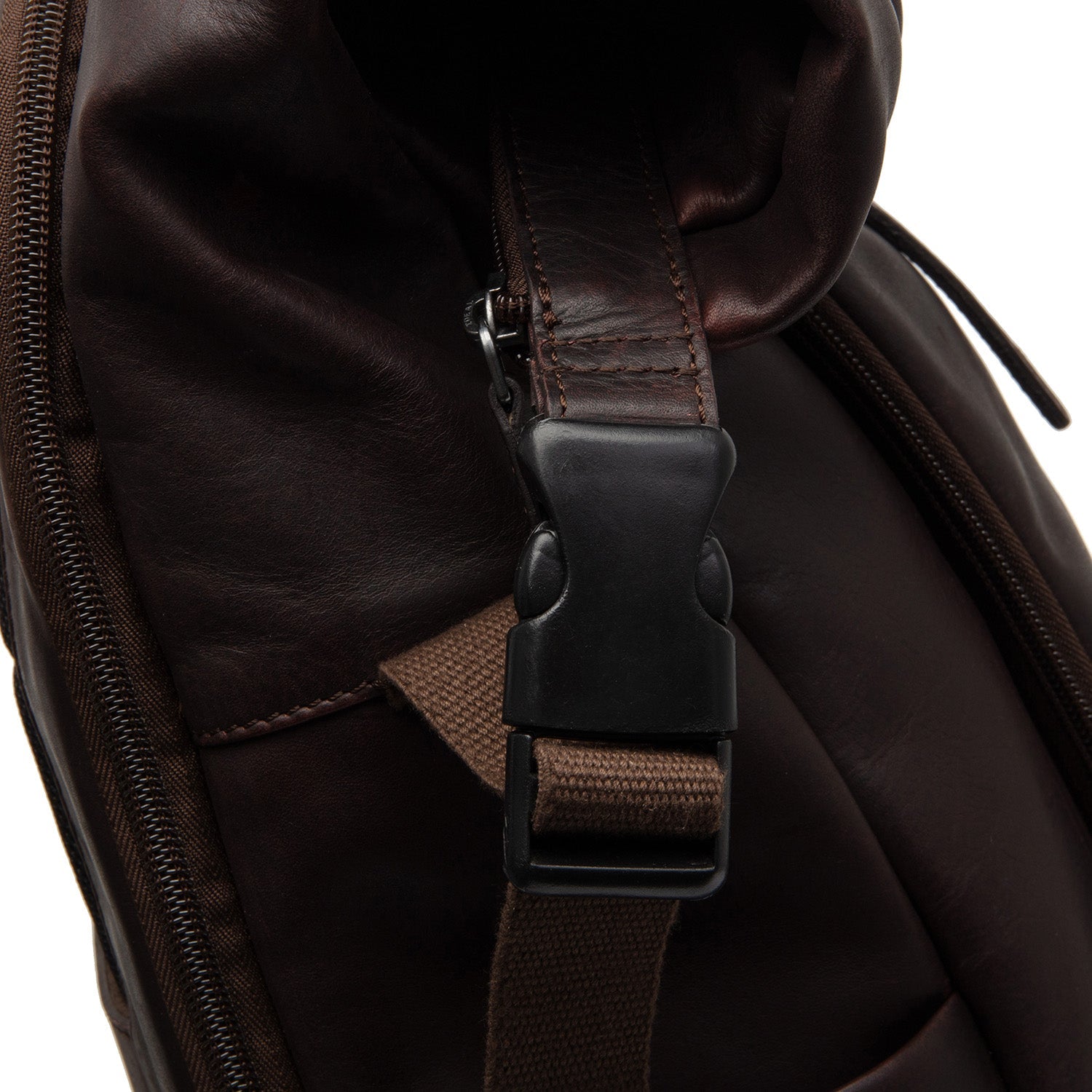 Leren Rolltop Rugzak Bruin Remo