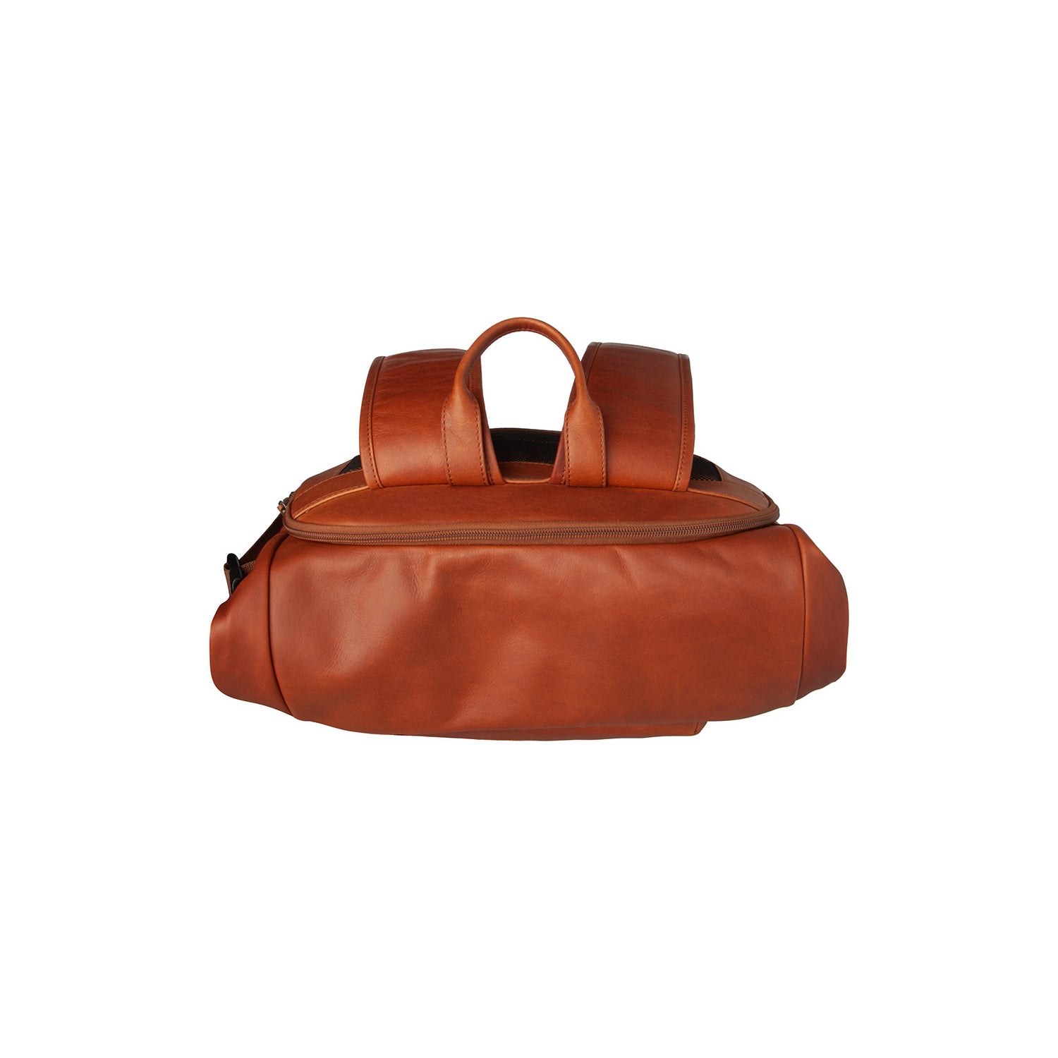 Leren Rolltop Rugzak Cognac Remo