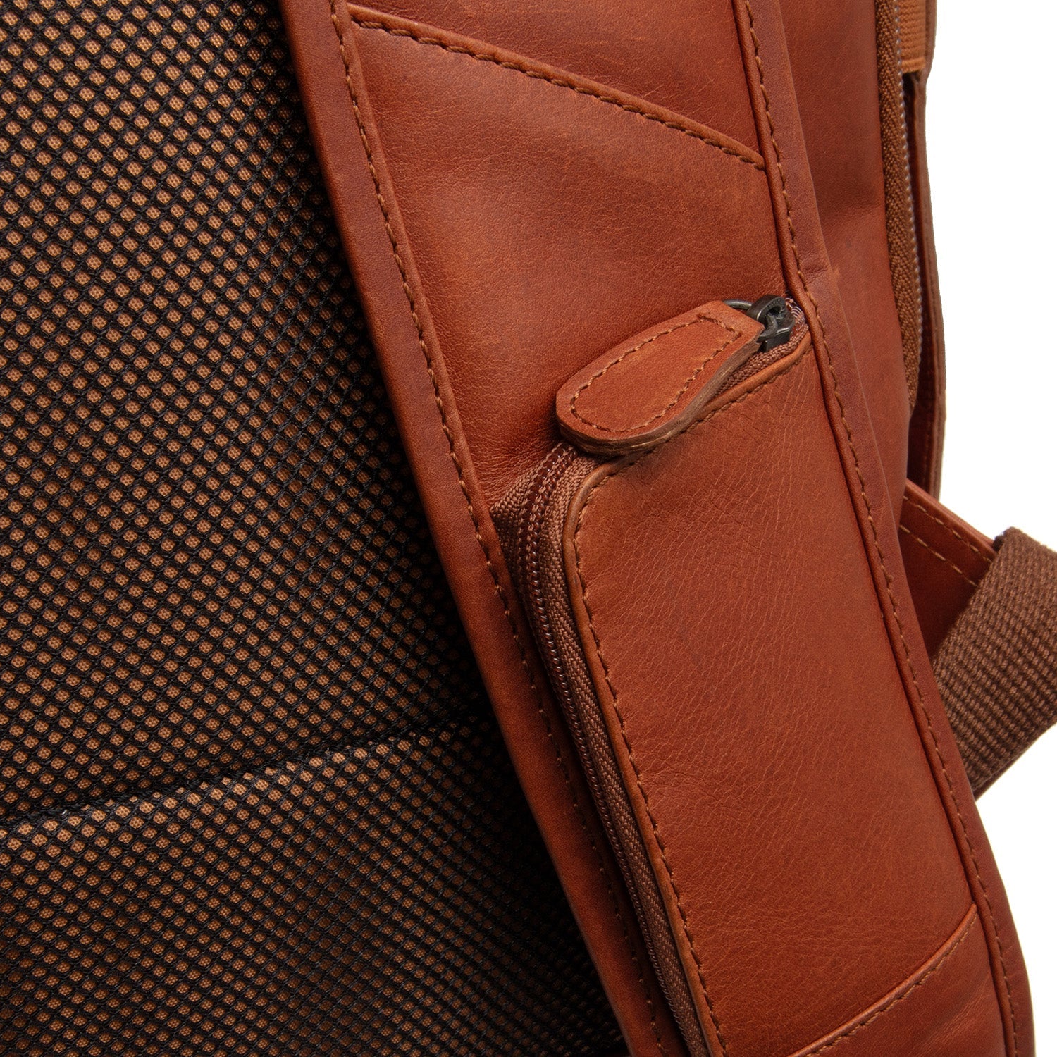 Leren Rolltop Rugzak Cognac Remo