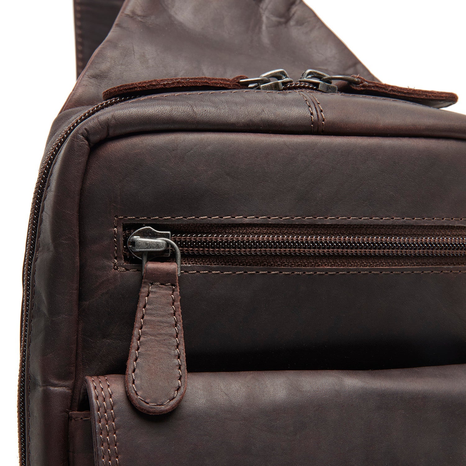 Leren Sling Bag Bruin Turelle
