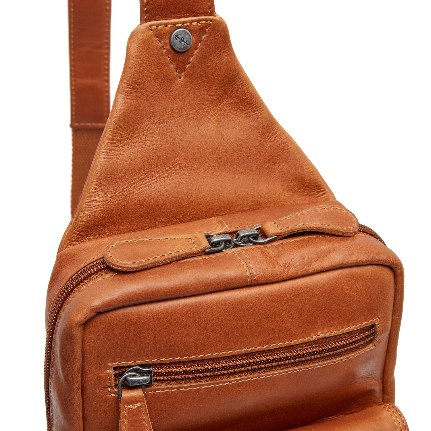 Leren Sling Bag Cognac Turelle