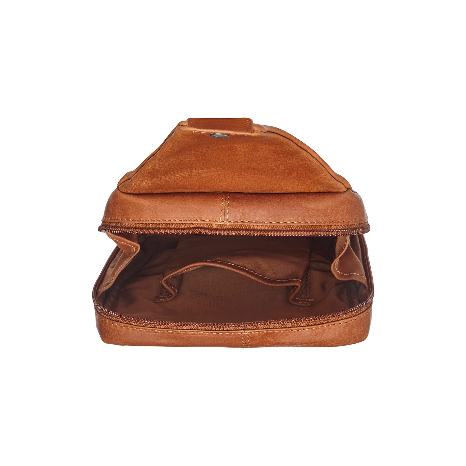 Leren Sling Bag Cognac Turelle