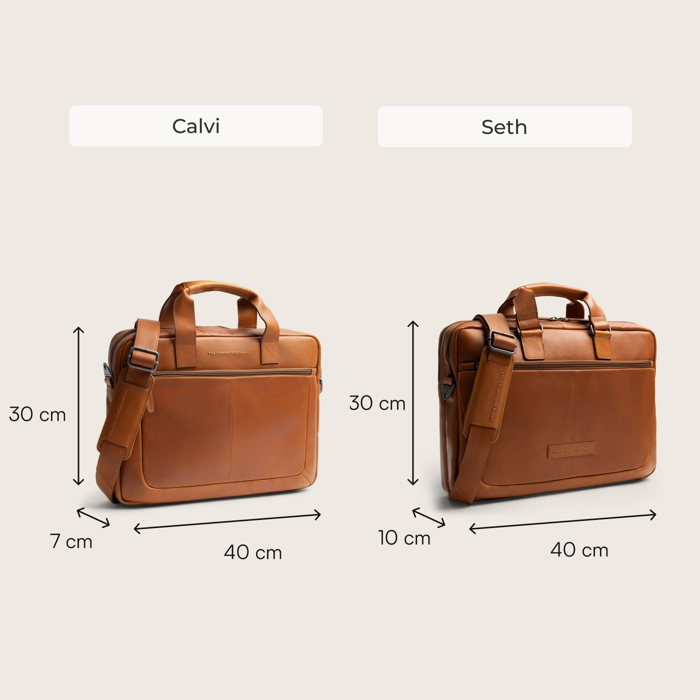 Leren Laptoptas Cognac Calvi