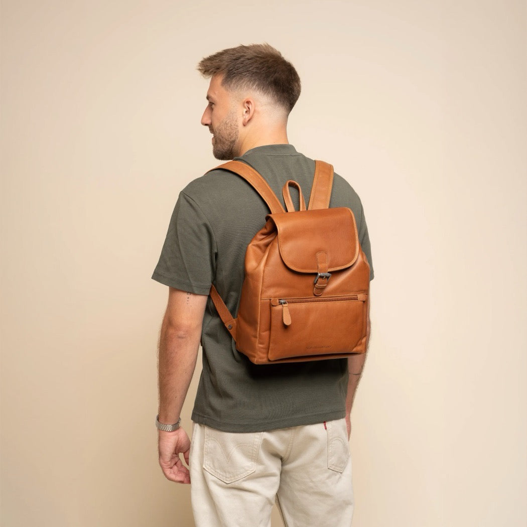 Leren Rugzak Cognac Camden