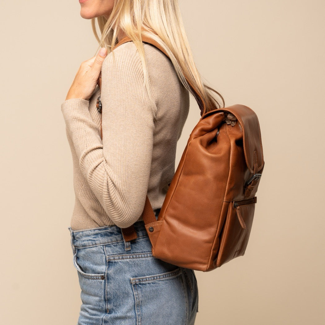 Leren Rugzak Cognac Camden