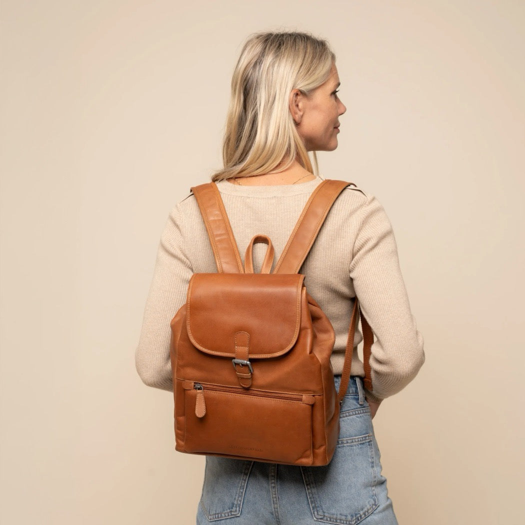 Leren Rugzak Cognac Camden