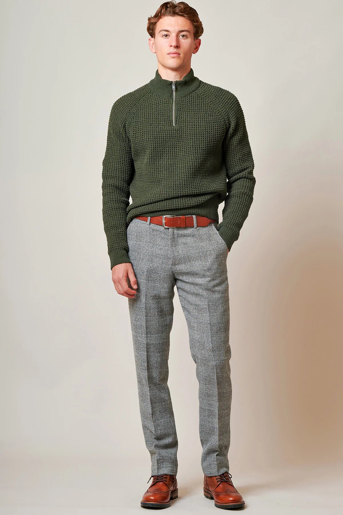 Marc Darcy - Pantalon Tweed Kris Silver grey