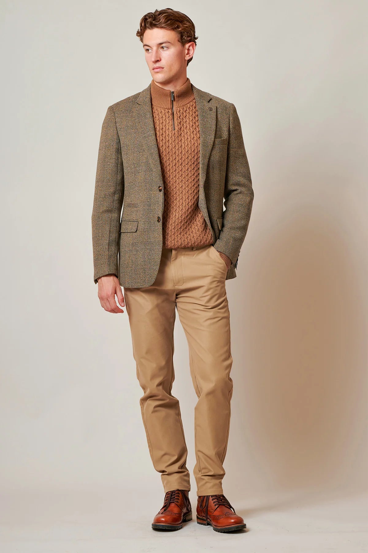 2-delig heren kostuum geruit - Marc Darcy Kris Tan