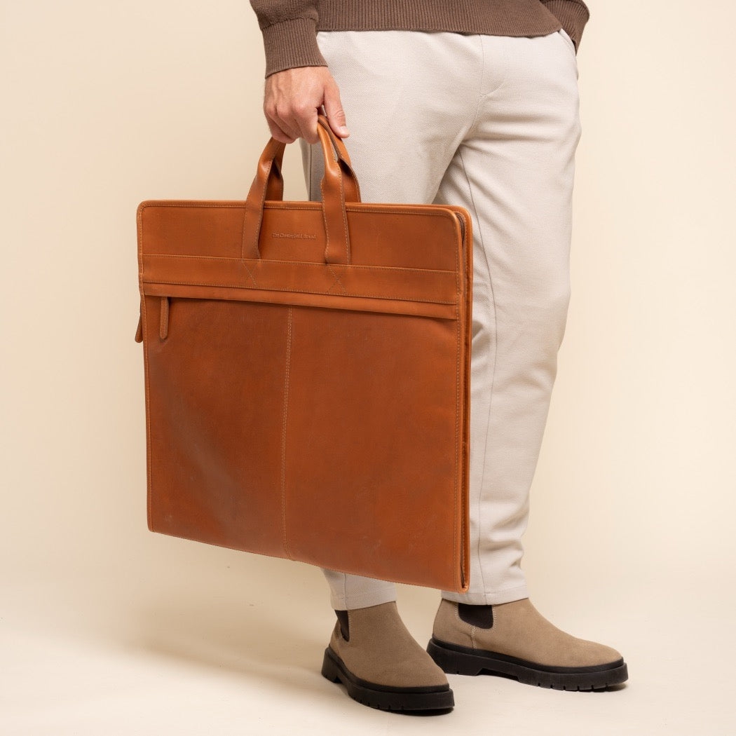 Leren Kledingtas Cognac Carson